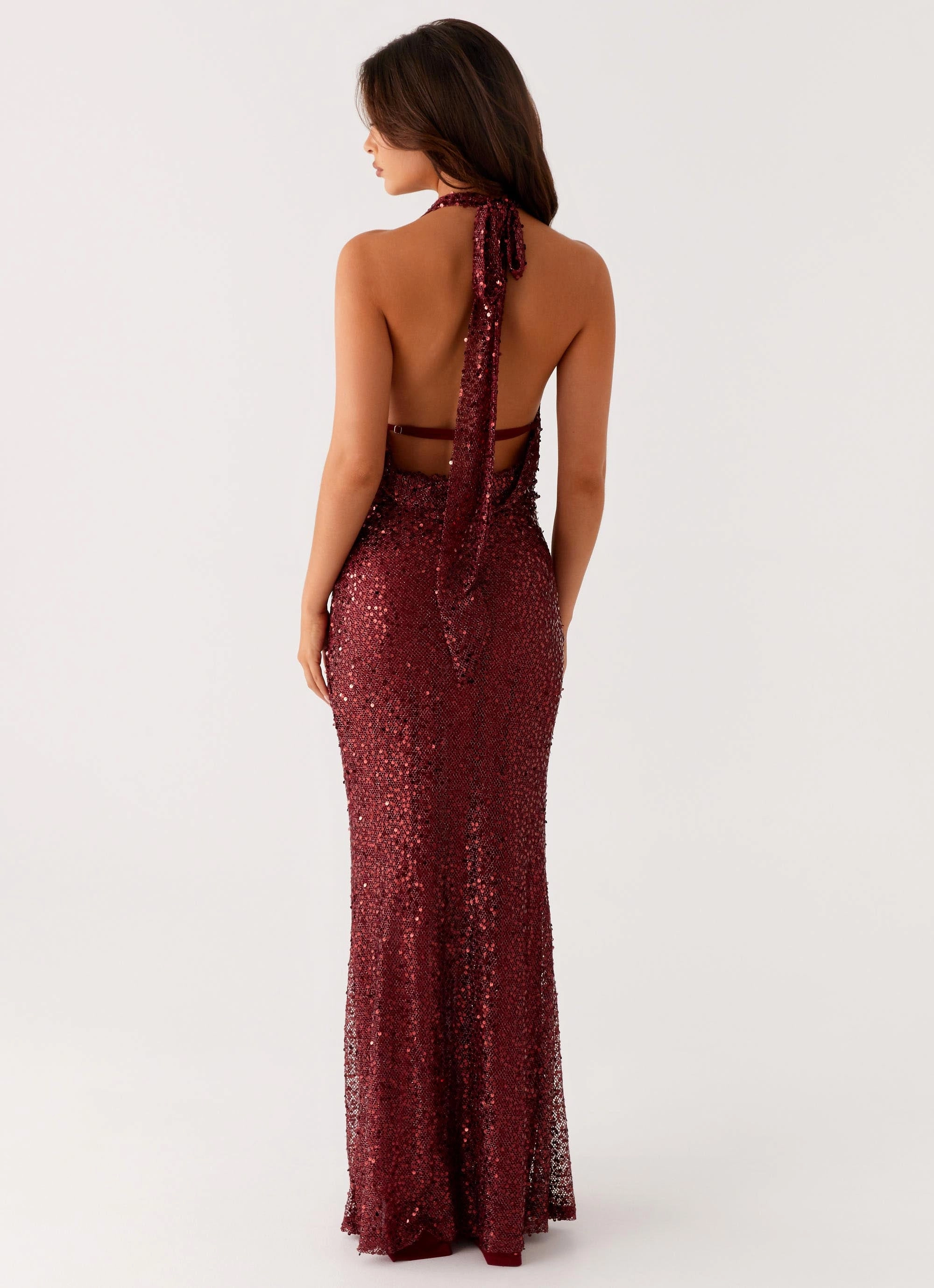 Chill Detail Treasured Sequin Maxi Dress - Fuchsia