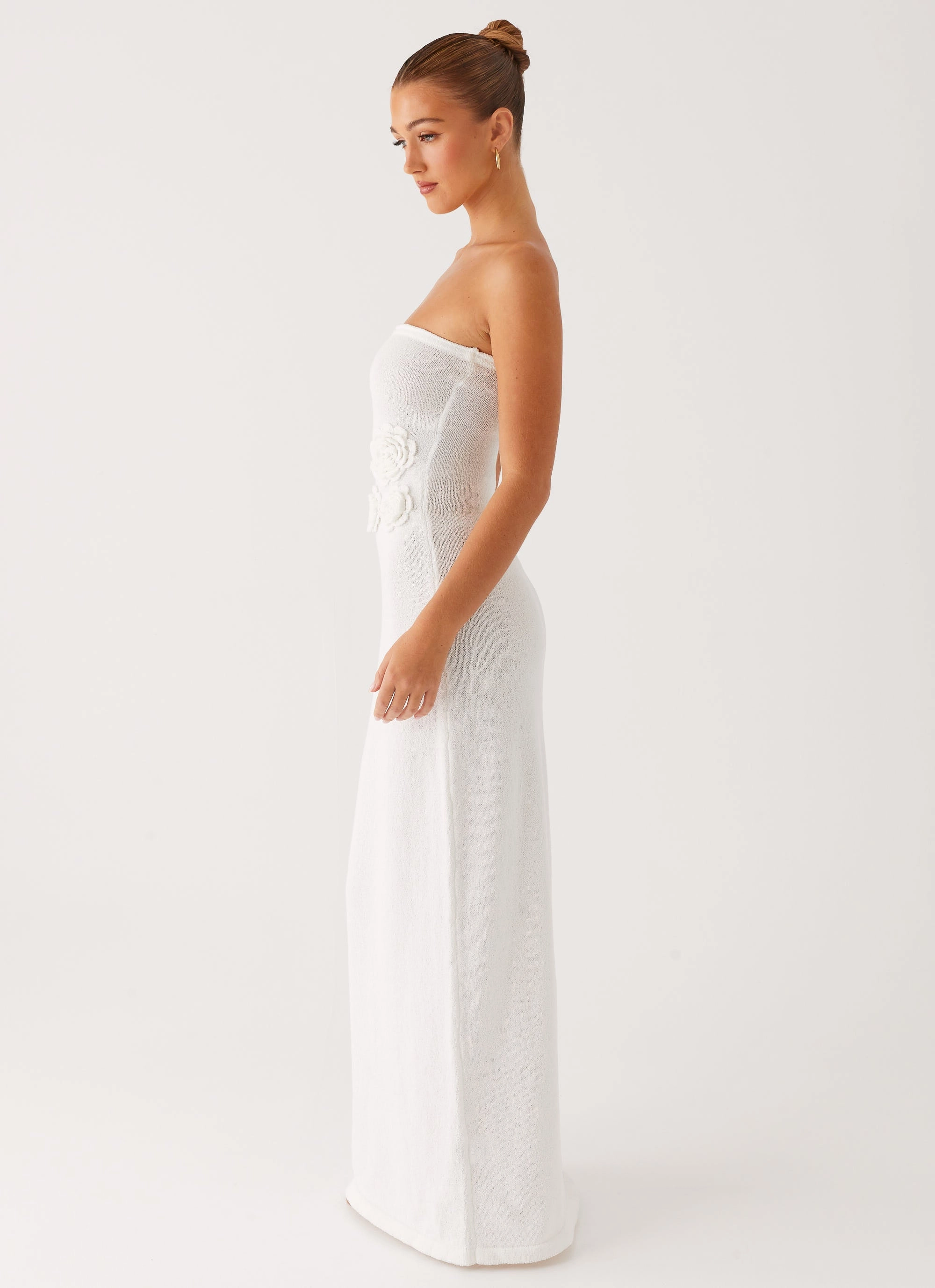 Soft Finish Timeless Wearable Arli Strapless Maxi Dress - Ivory