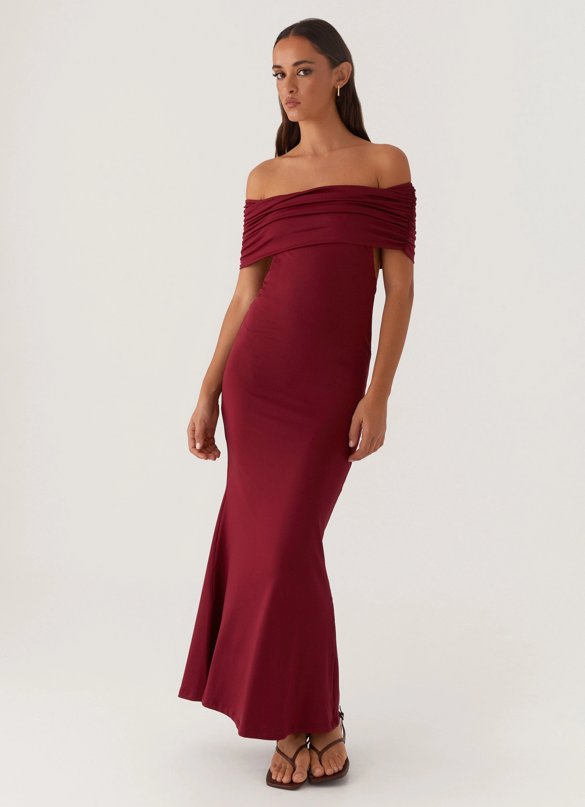 Street Mode Maude Maxi Dress - Maroon
