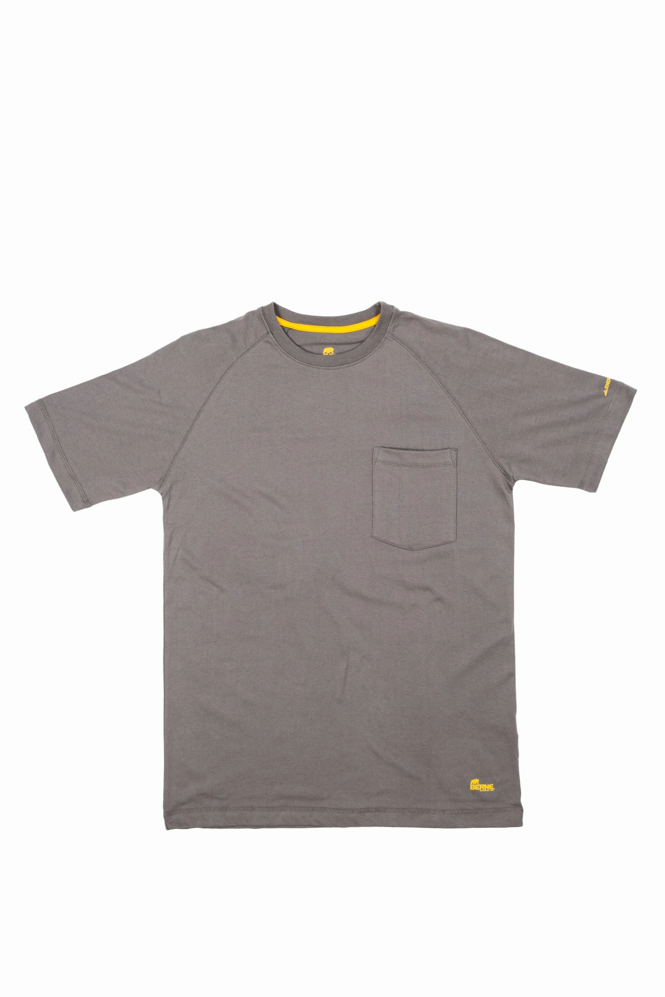 Berne Mens Titanium Cotton Blend Performance Tee S/S Friends Meetup Midweight Textile