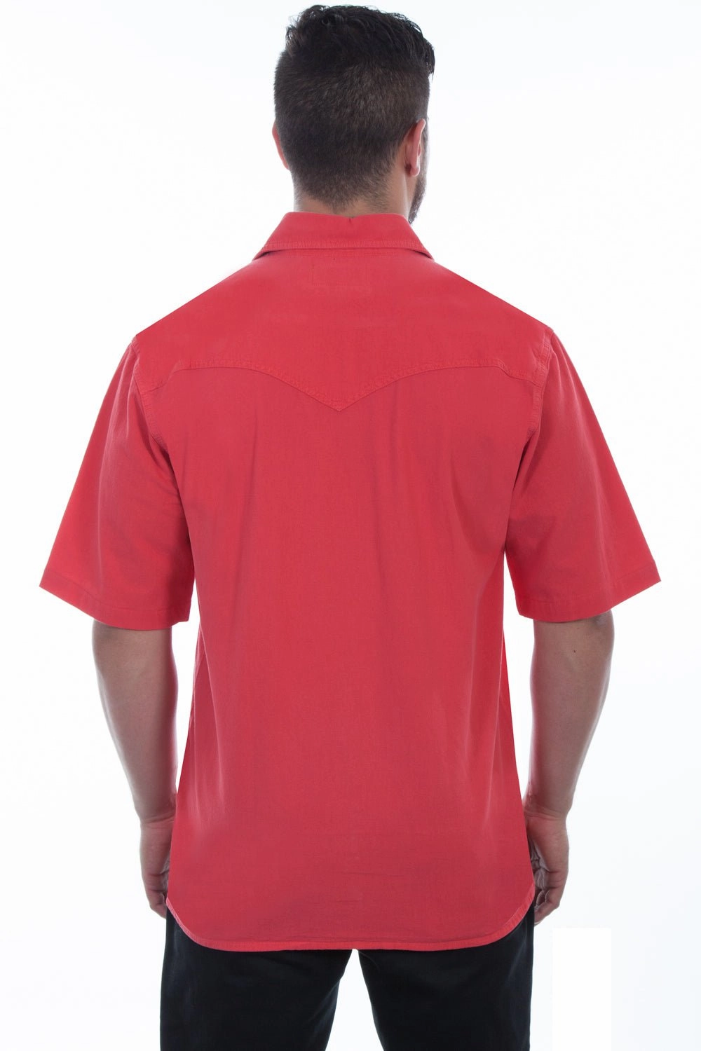 Scully Mens Cayenne 100% Cotton Western S/S Shirt Fashion Statement Asymmetrical Cut