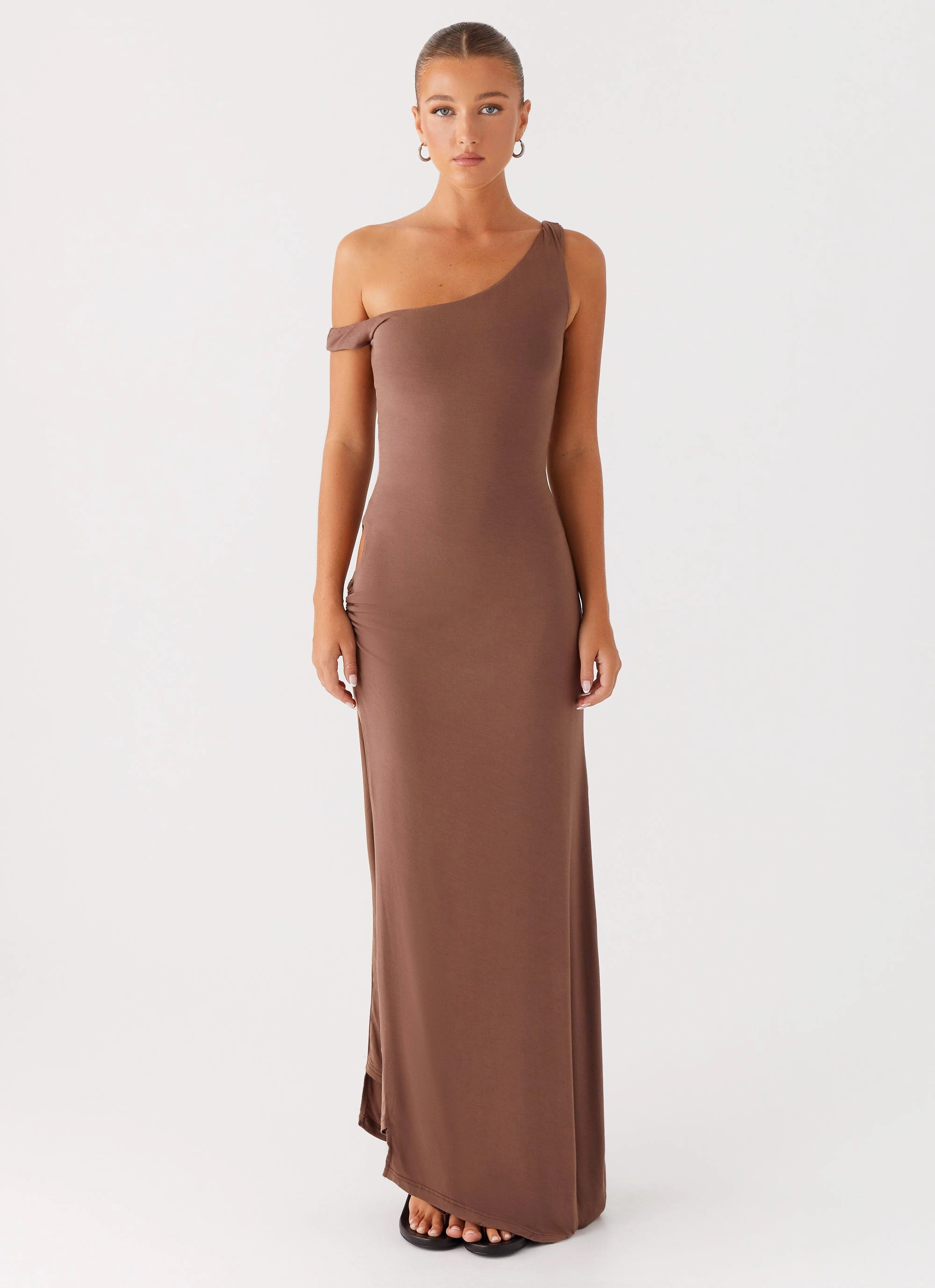 Contemporary Layer Vibrant Form Dalla Maxi Dress - Dark Chocolate