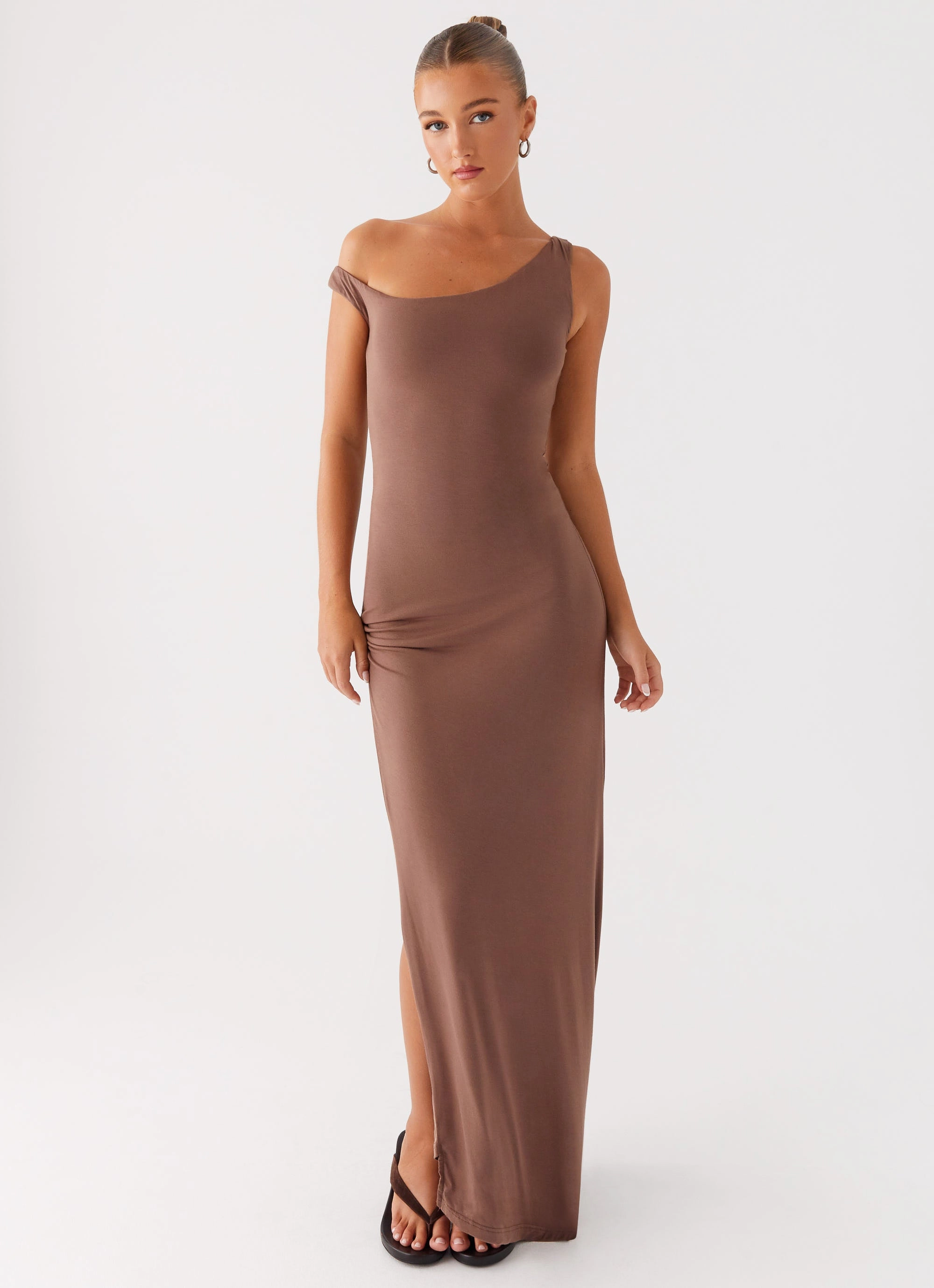 Dalla Maxi Dress - Dark Chocolate Earthy Hue Polished look dress