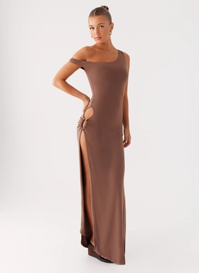 Relaxing Style All Gender Dalla Maxi Dress - Dark Chocolate