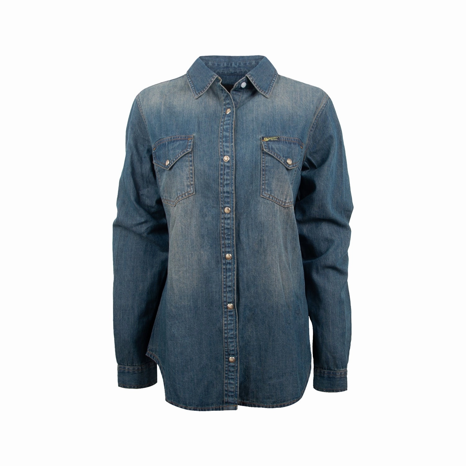 Subtle design Reinforced Side Vents STS Ranchwear Womens Parker Denim 100% Cotton L/S Shirt