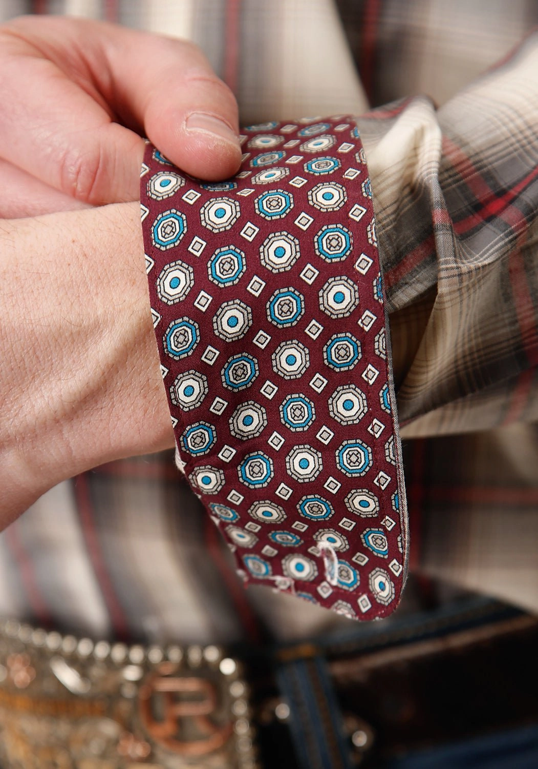 Roper Mens Grey 100% Cotton Smoke House BD L/S Tall Shirt Fall Fashion Party outfit