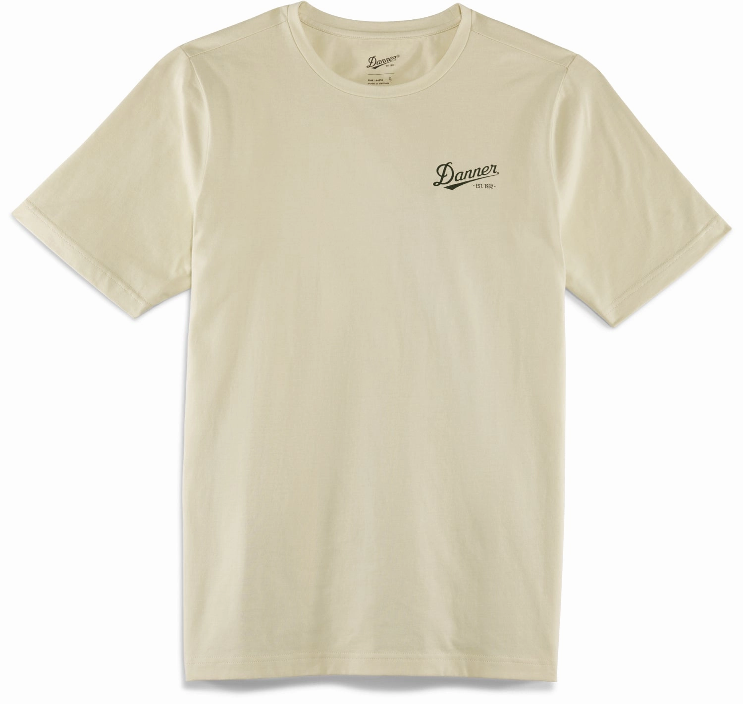Street Smart Comfort and style Danner Mens Jack Tee Oatmeal 100% Cotton S/S T-Shirt