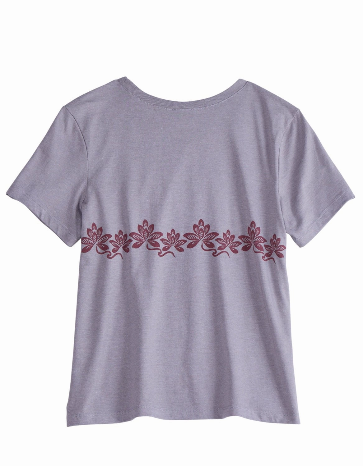 Tin Haul Womens Floral Border Grey Cotton Blend S/S T-Shirt Wrinkle-Resistant Dynamic Design