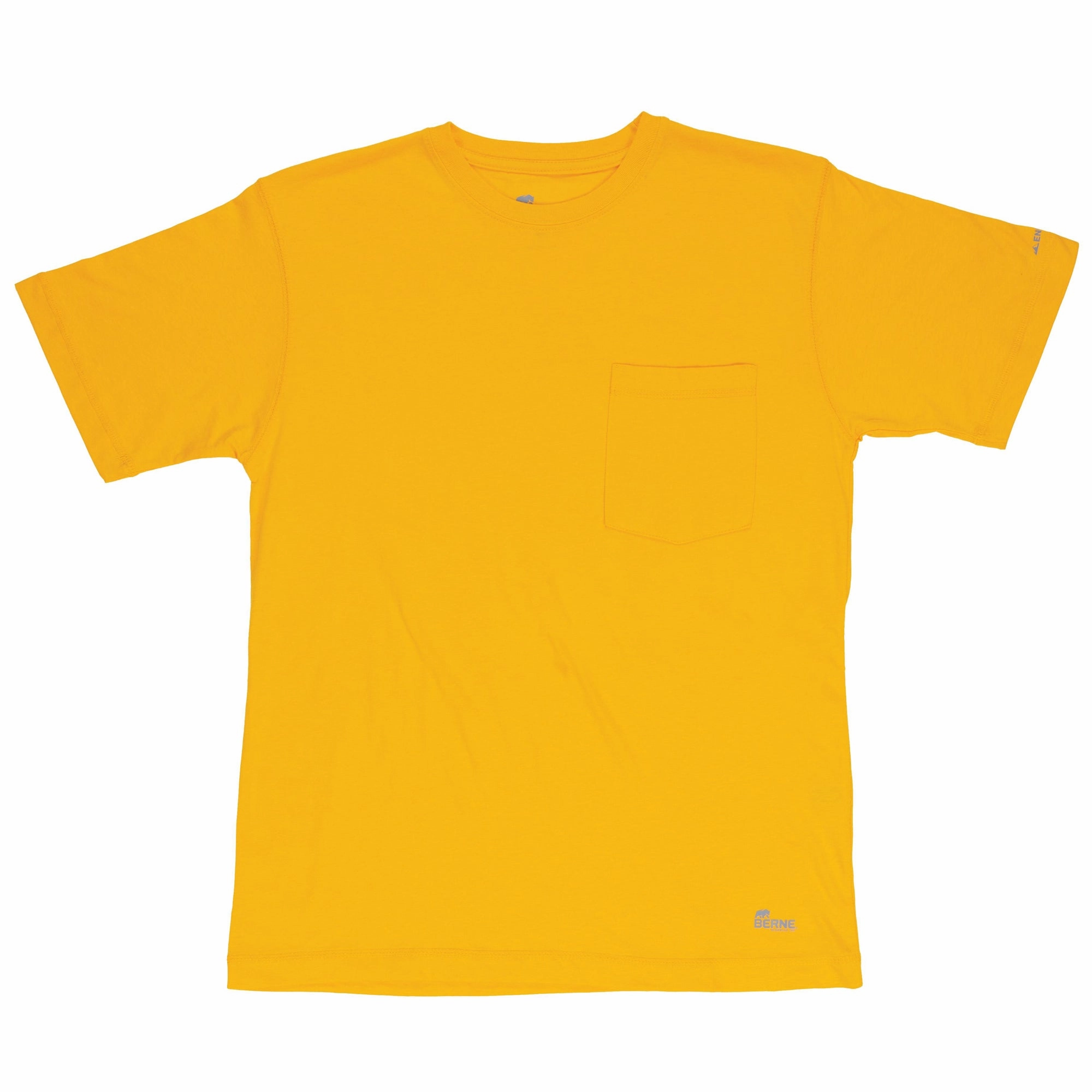 Berne Mens Gold Cotton Blend Light Performance Tee S/S Date night