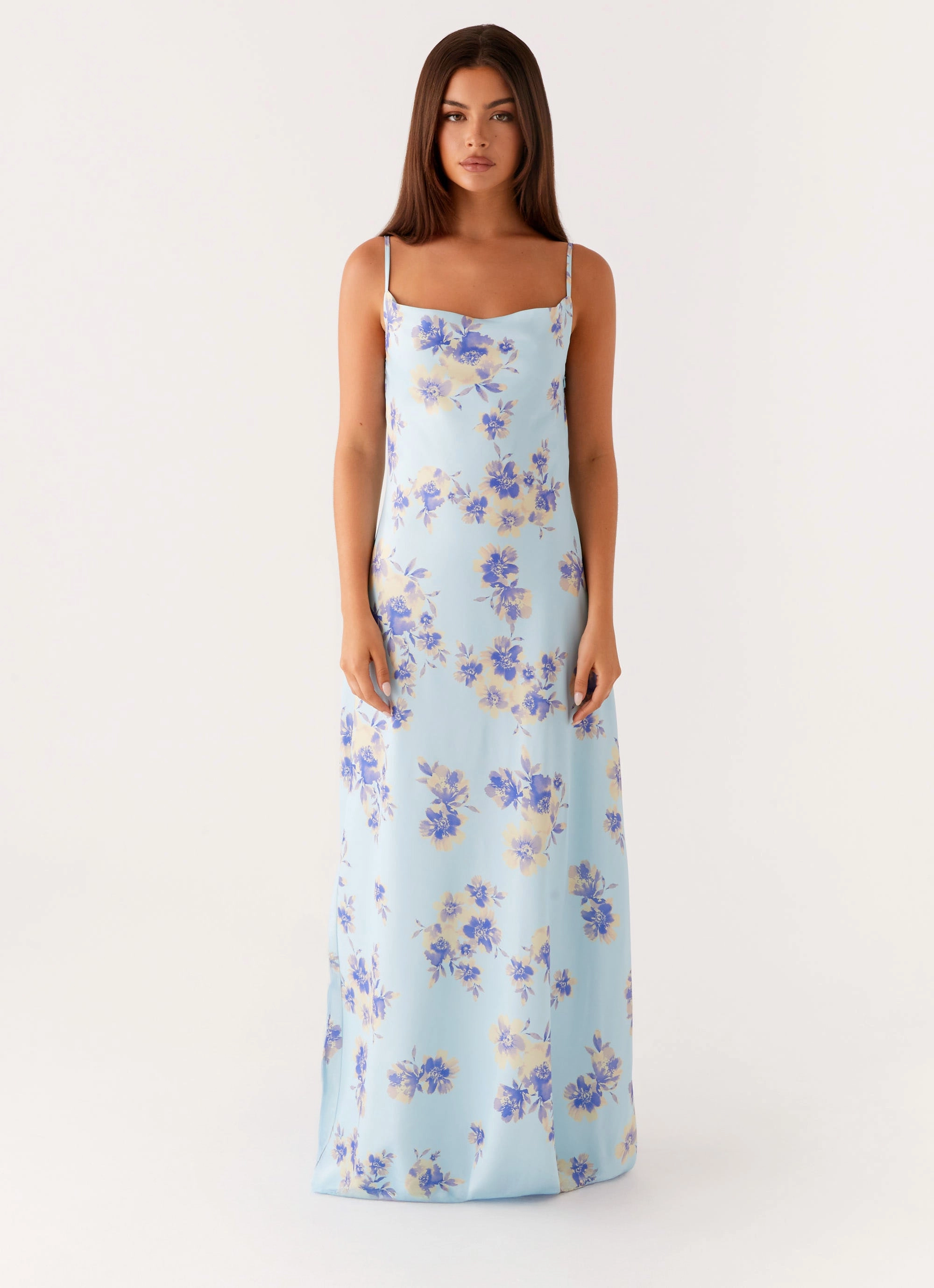 Liana Cowl Maxi Dress - Print Comfy Look