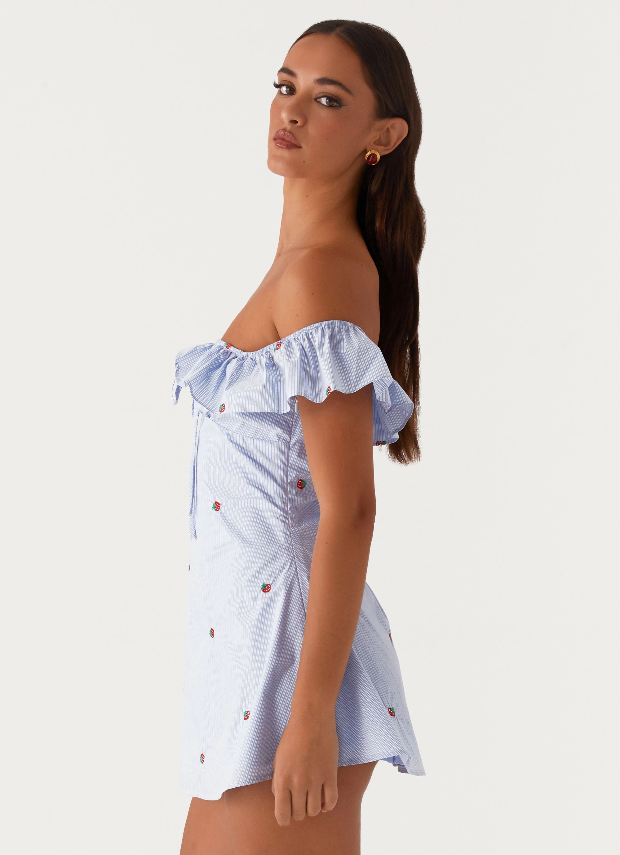 Texas Sun Linen Mini Dress - Blue Day Fit