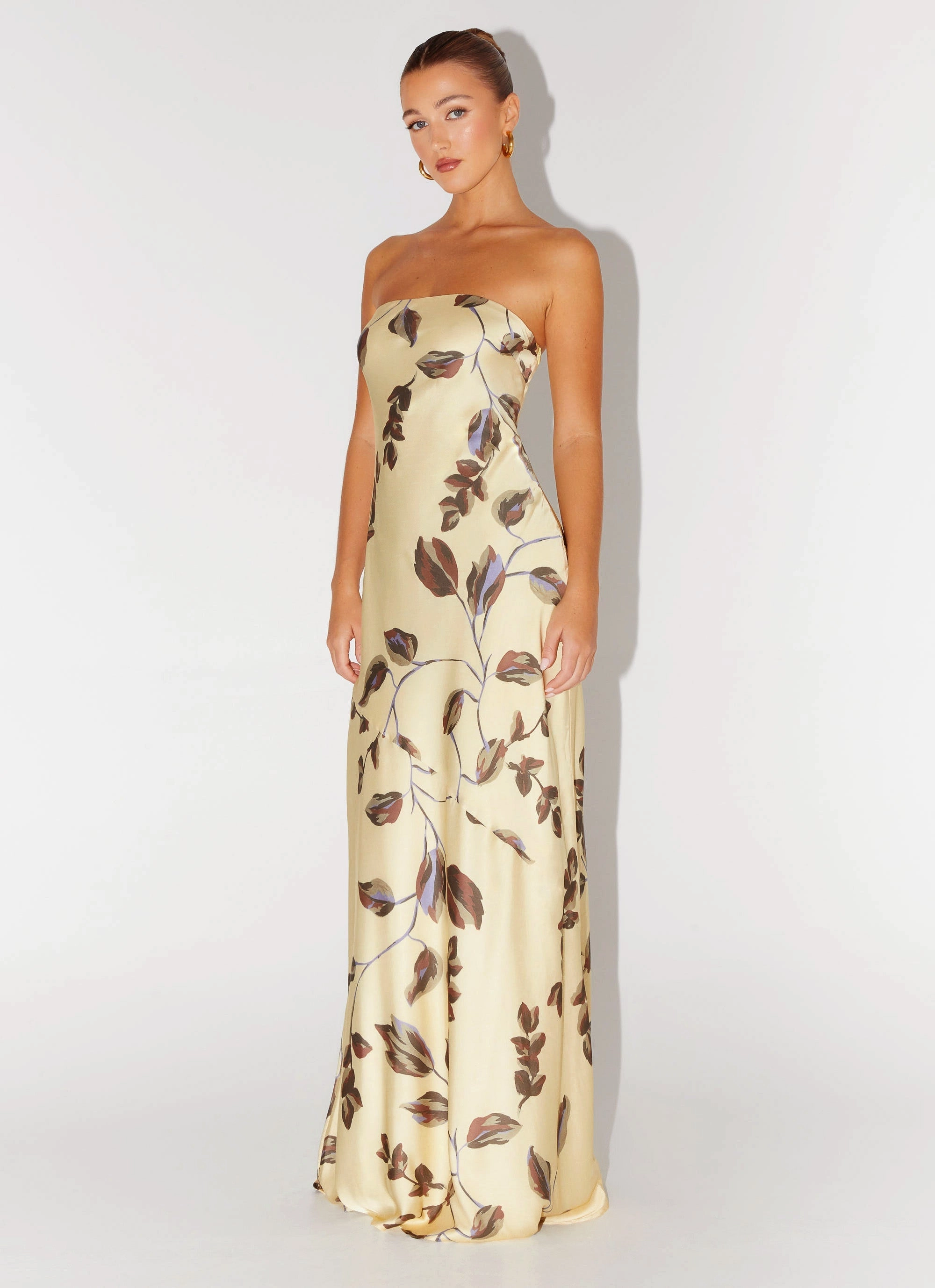 Alisa Strapless Maxi Dress - Buttercream Bliss Teddy Coat