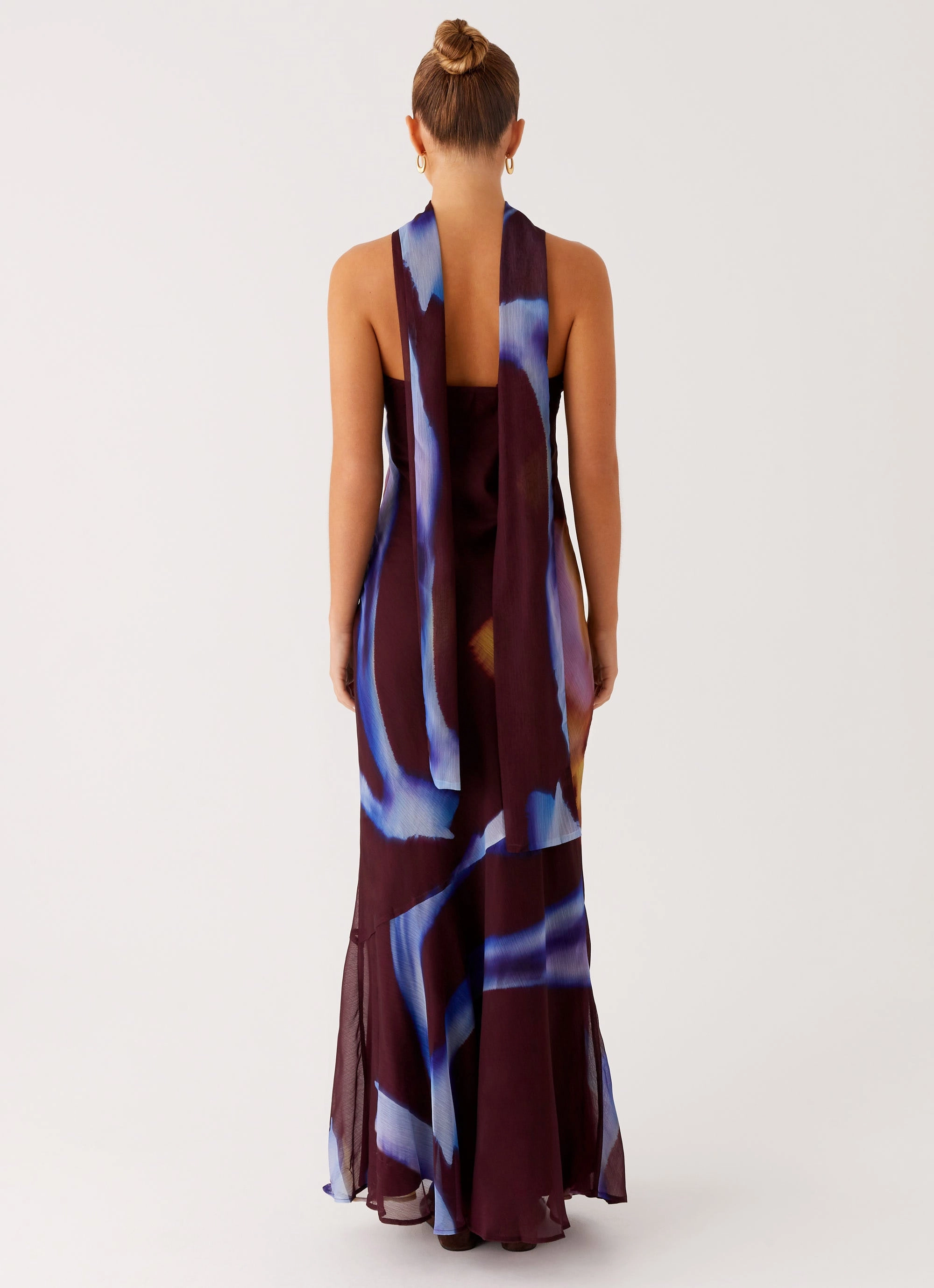 Short Length Under The Pagoda Maxi Dress - Dark Floral