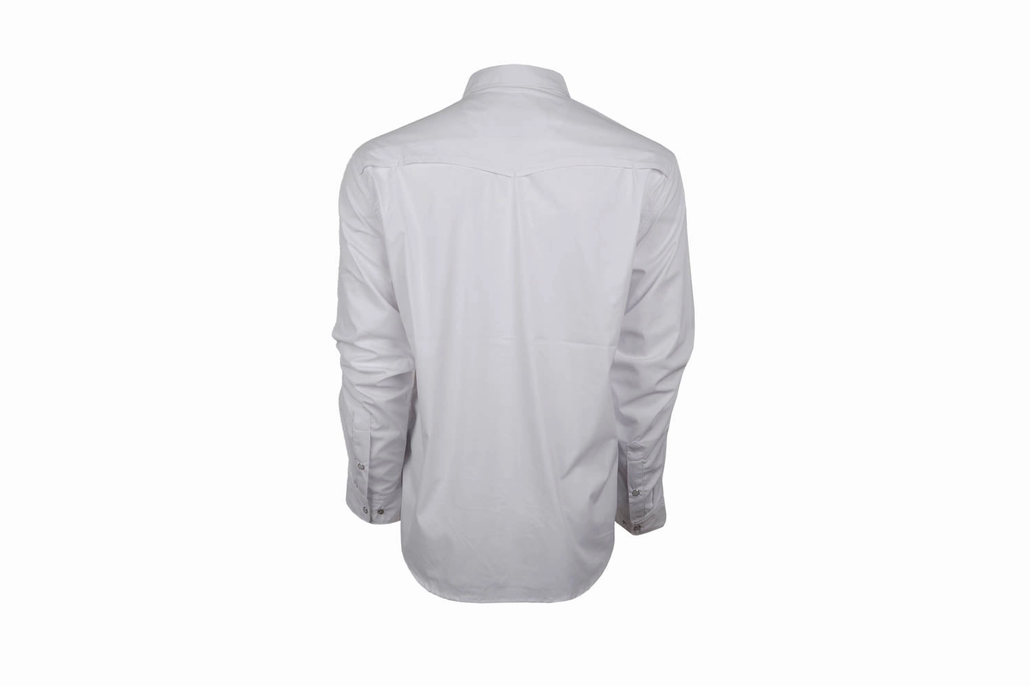 Smooth Texture Trendy Apparel STS Ranchwear Mens Fischer Performance White Nylon/Spandex L/S Shirt