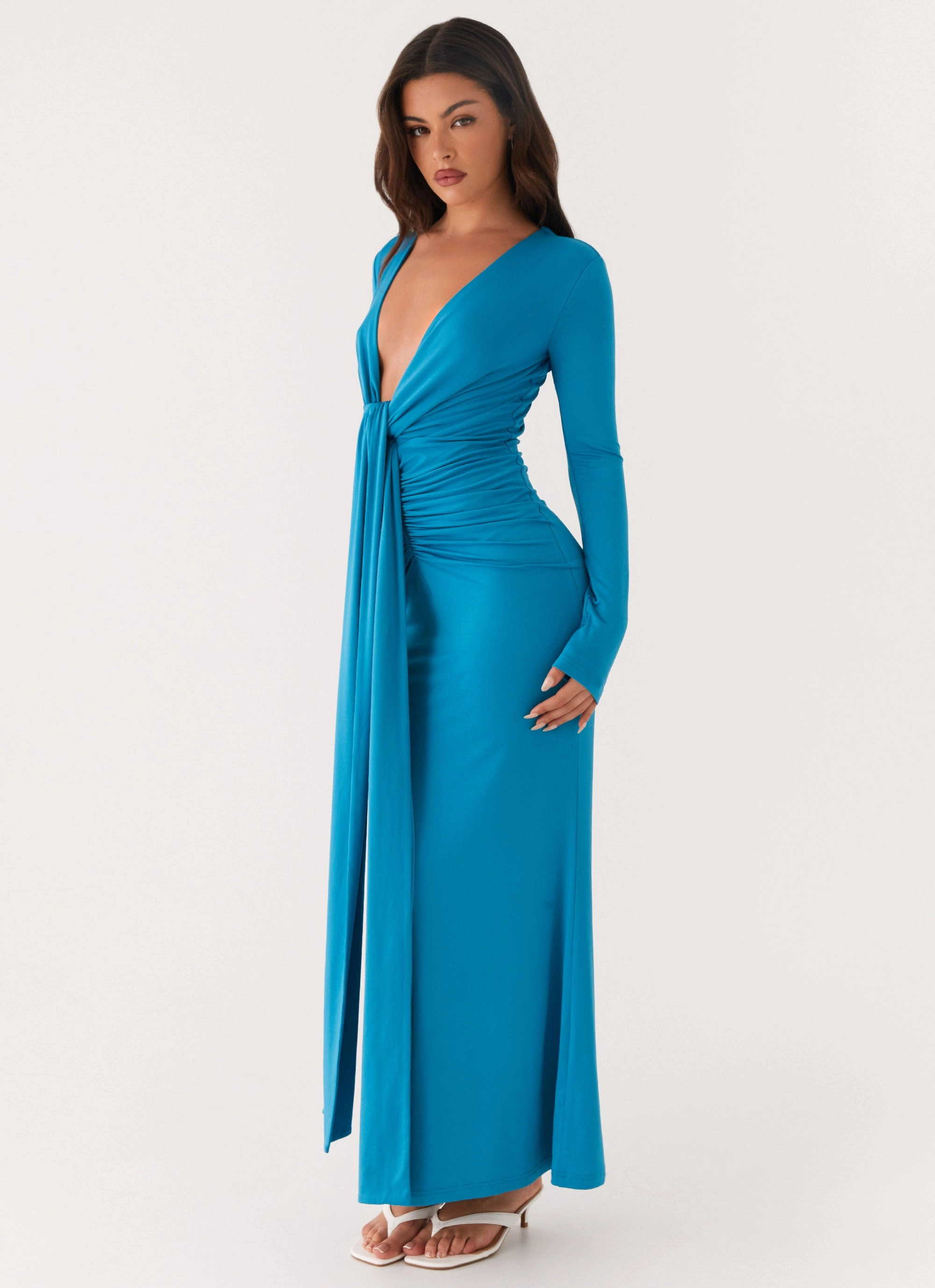 Miesha Long Sleeve Maxi Dress - Blue UVProtectiveLayer