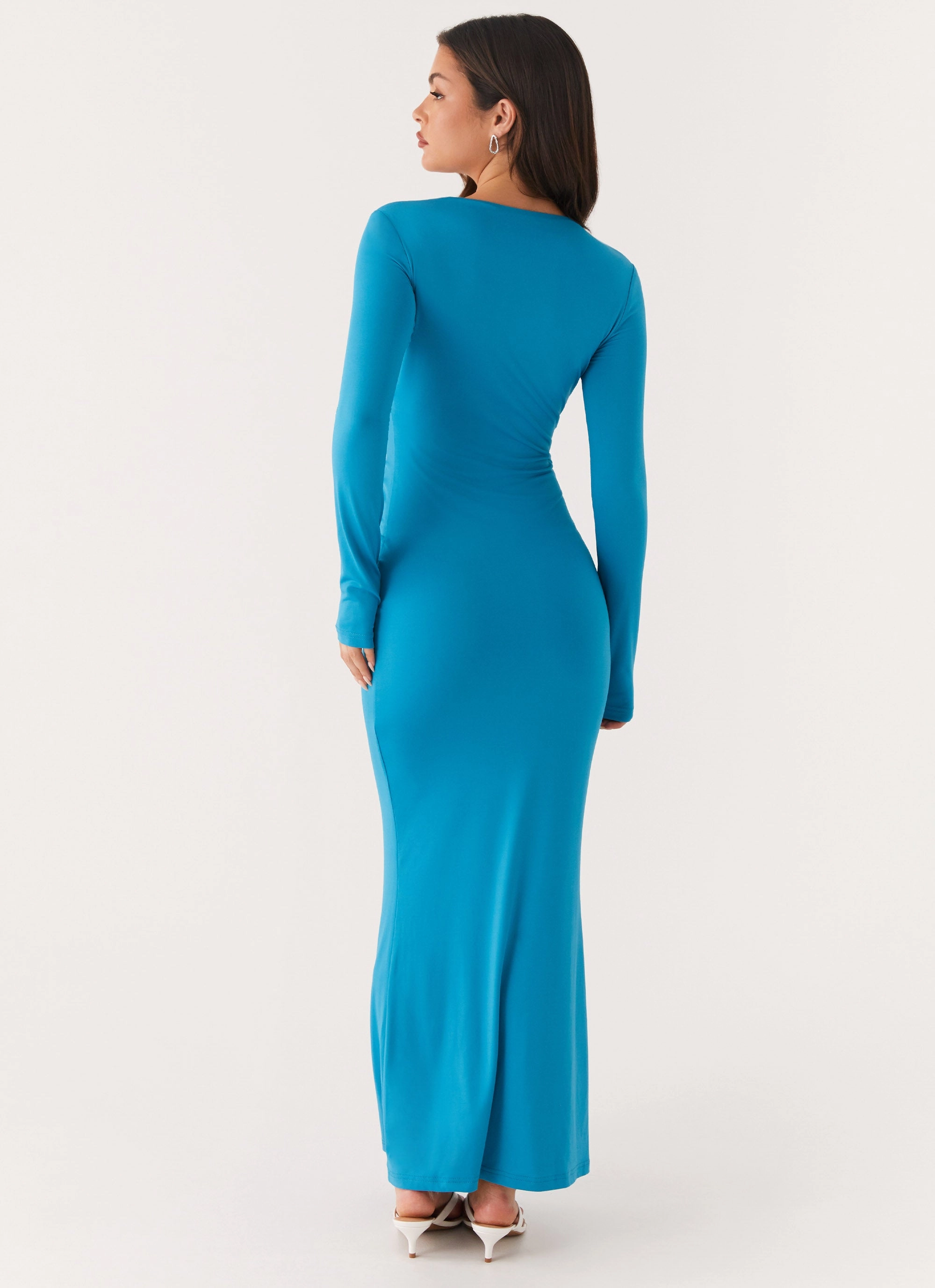 Miesha Long Sleeve Maxi Dress - Blue Unlined Look