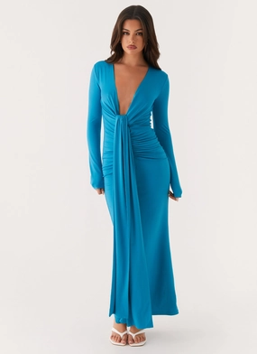 Miesha Long Sleeve Maxi Dress - Blue City Layers