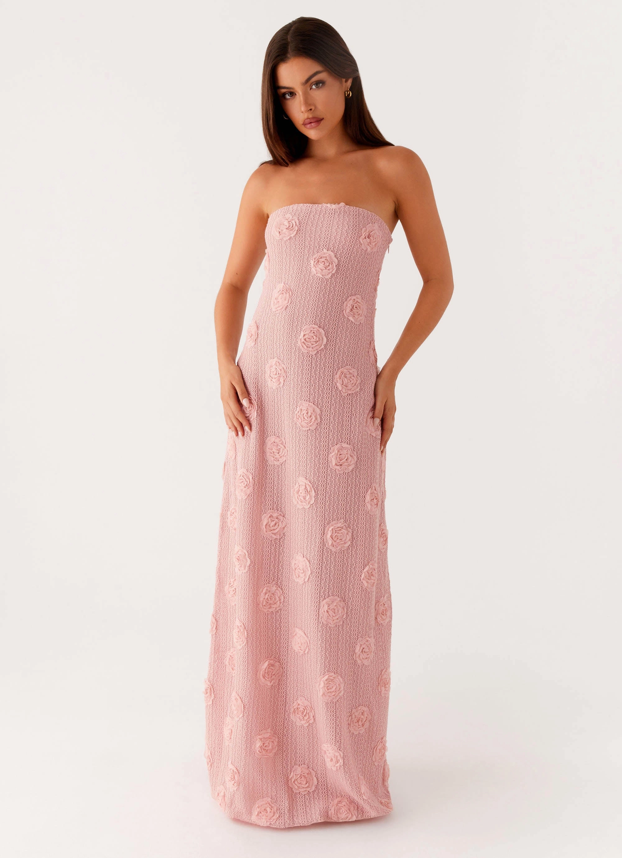 Holly Maxi Dress - Pink Versatile Coat