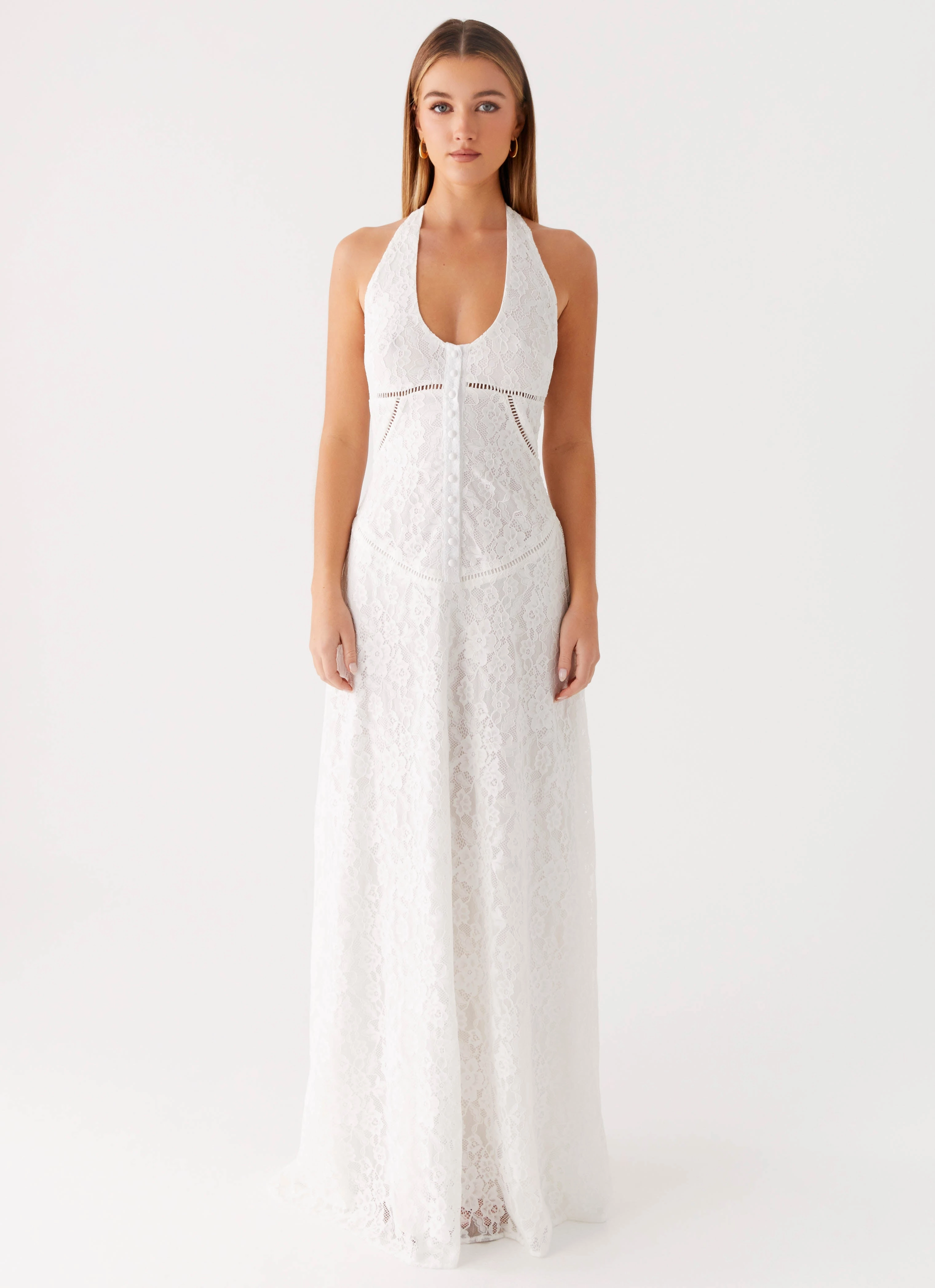 Down Filled Ember Valley Maxi Dress - Ivory