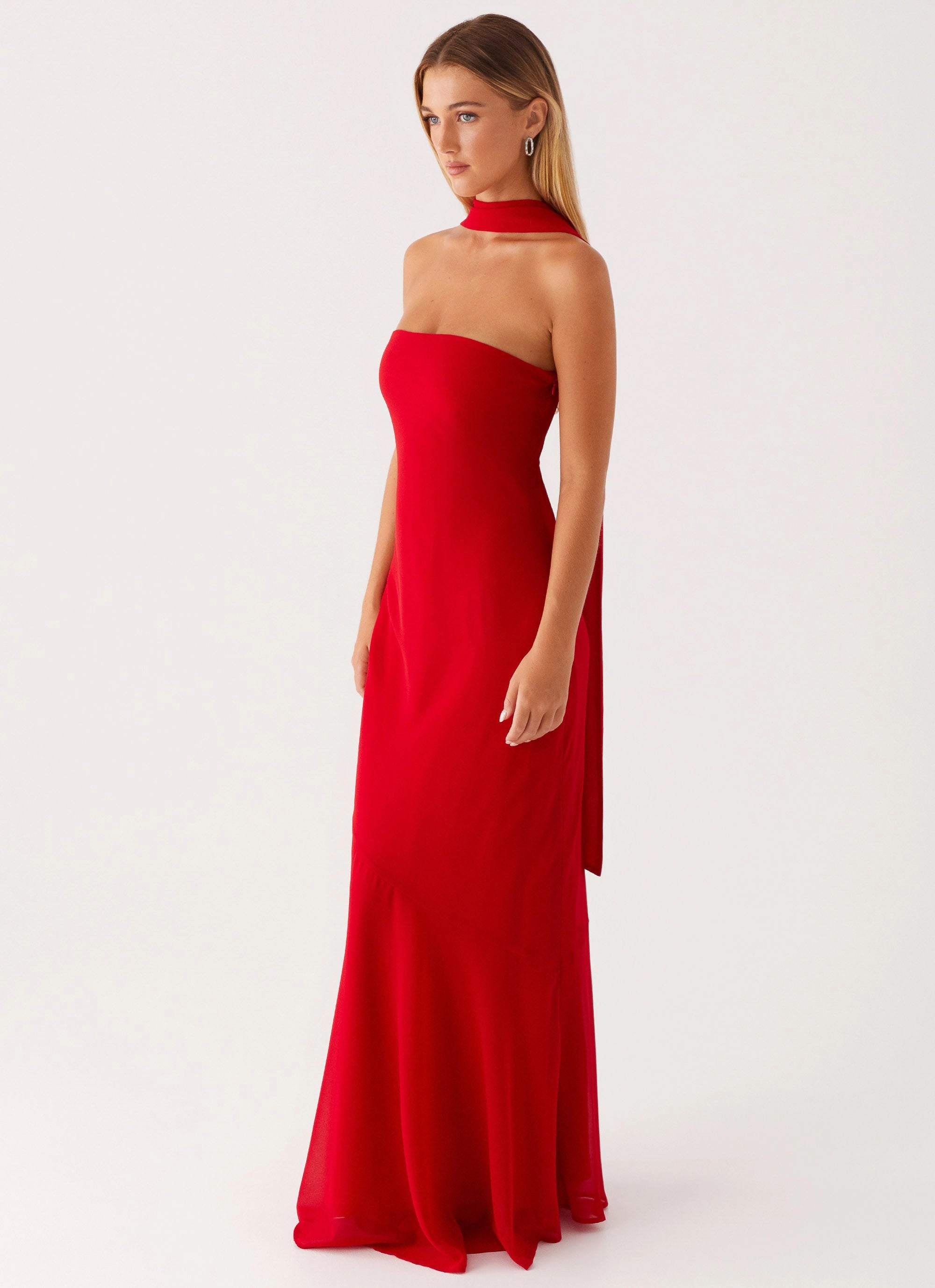 Under The Pagoda Maxi Dress - Red Winter Protection