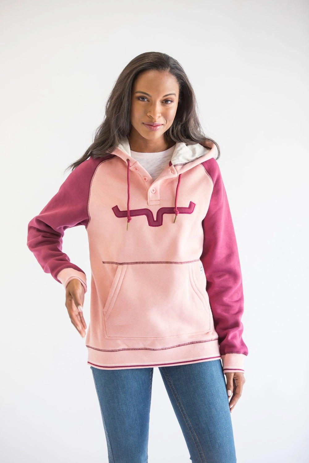 FlexibleFit Kimes Ranch Womens Amigo Rose Cotton blend Hoodie