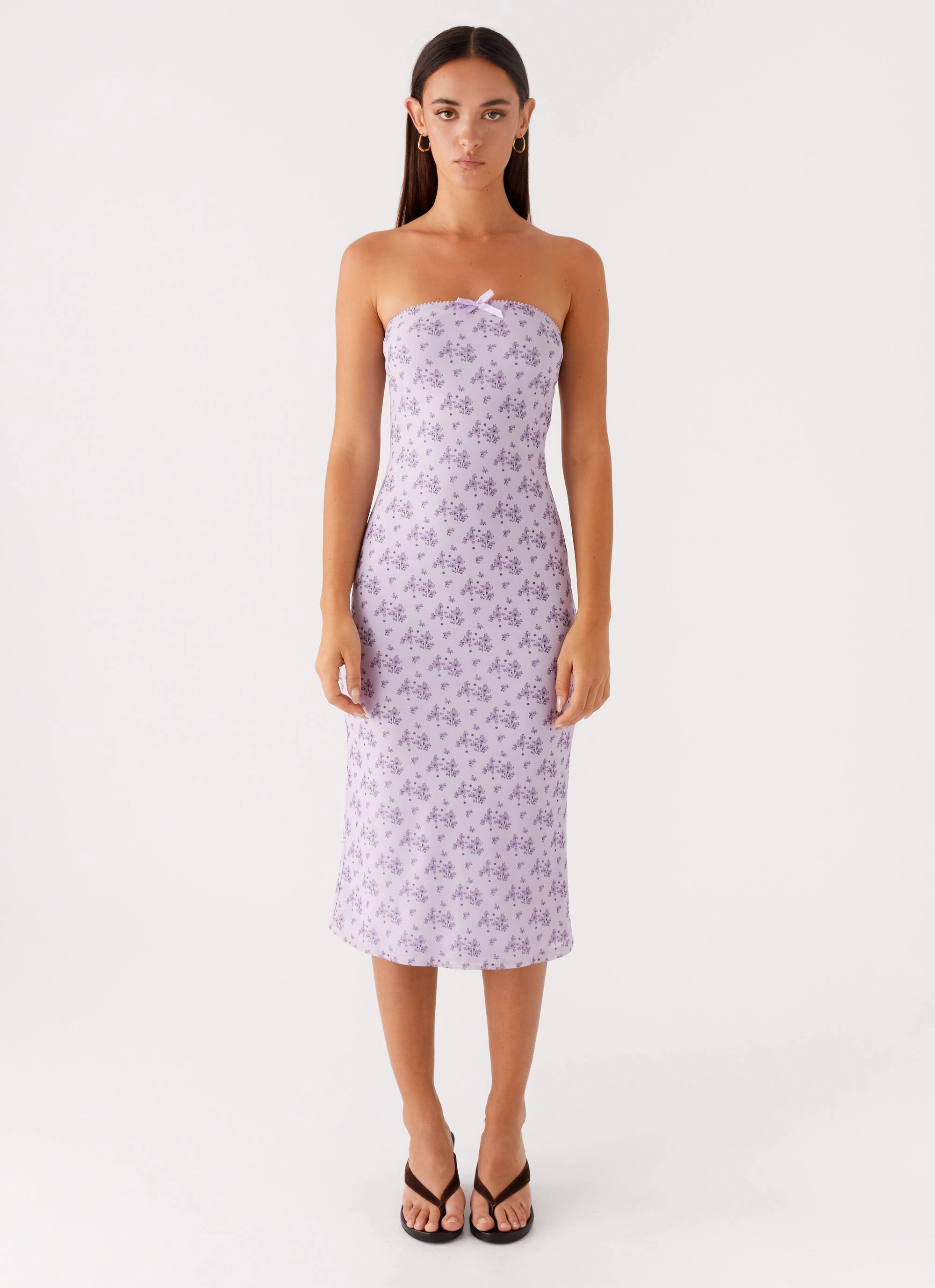 Keila Strapless Midi Dress - Lavender Meadow Comfy and Chic Sporty Comfort