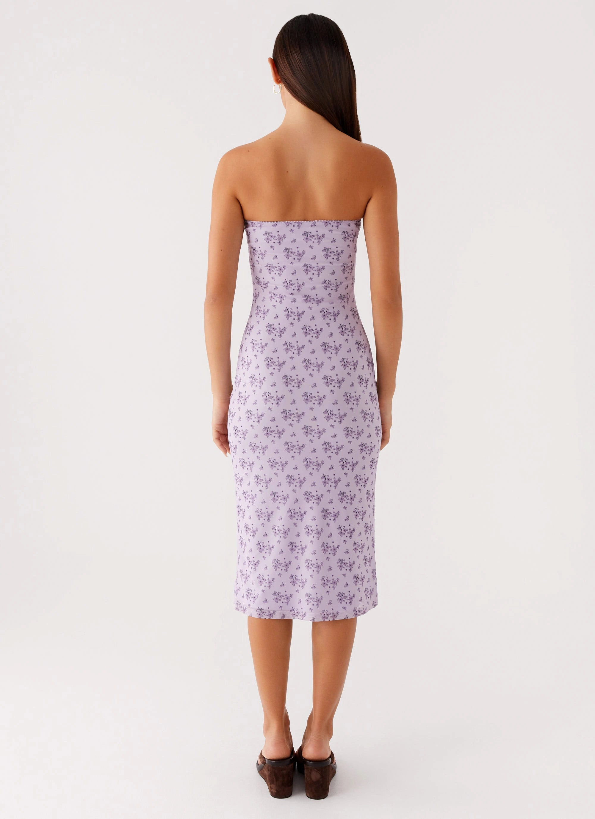 Keila Strapless Midi Dress - Lavender Meadow Cool Look