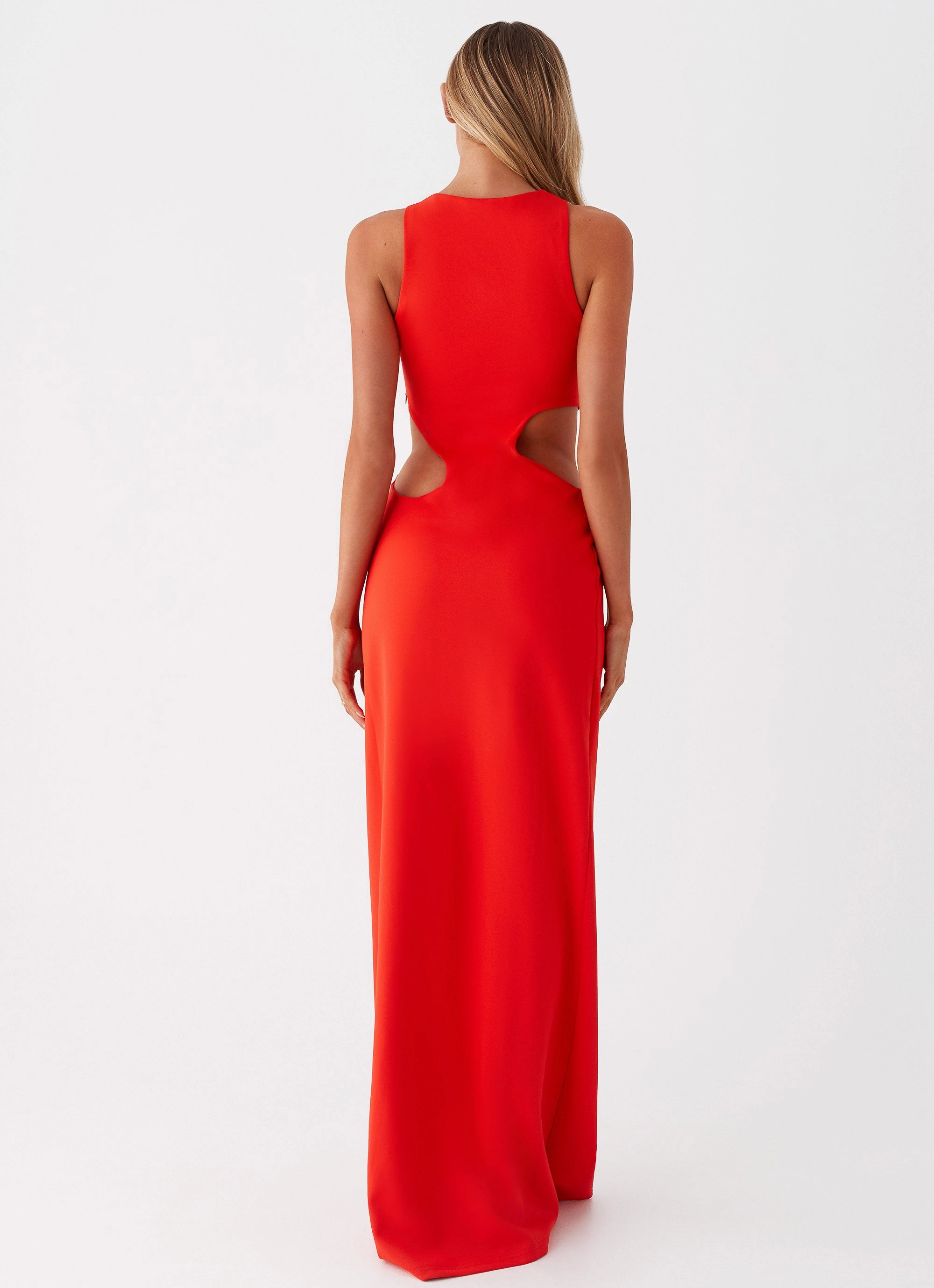 Vaeloria Maxi Dress - Red Loose Fit