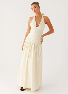Charming Fit Body Flow Val Maxi Dress - Lemon