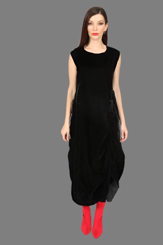 VEDG Velvet Dress Street Casual Easy to Wear