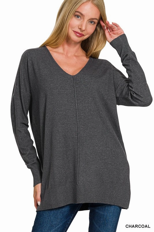 Hypoallergenic Inner Layer Venelope Viscose Front Seam Sweater S-XL