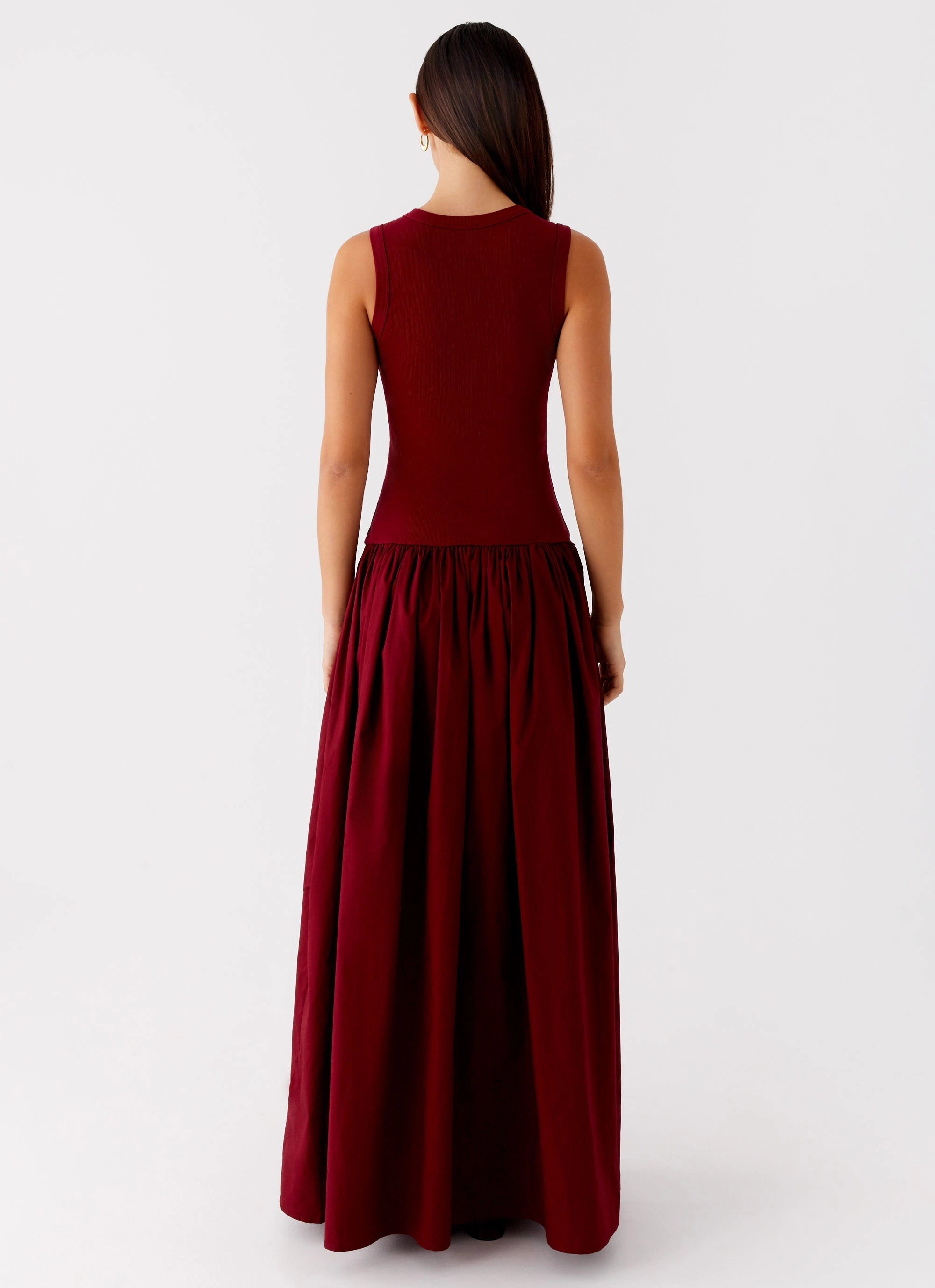 Shivani Maxi Dress - Maroon Summer Wardrobe Pure Elegance