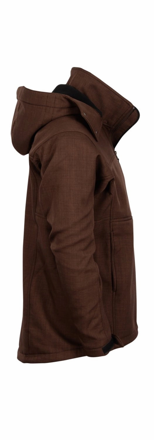 STS Ranchwear Womens Weston Chocolate Poly/Spandex Softshell Jacket Eco Friendly Production Moisture Wicking Fabric