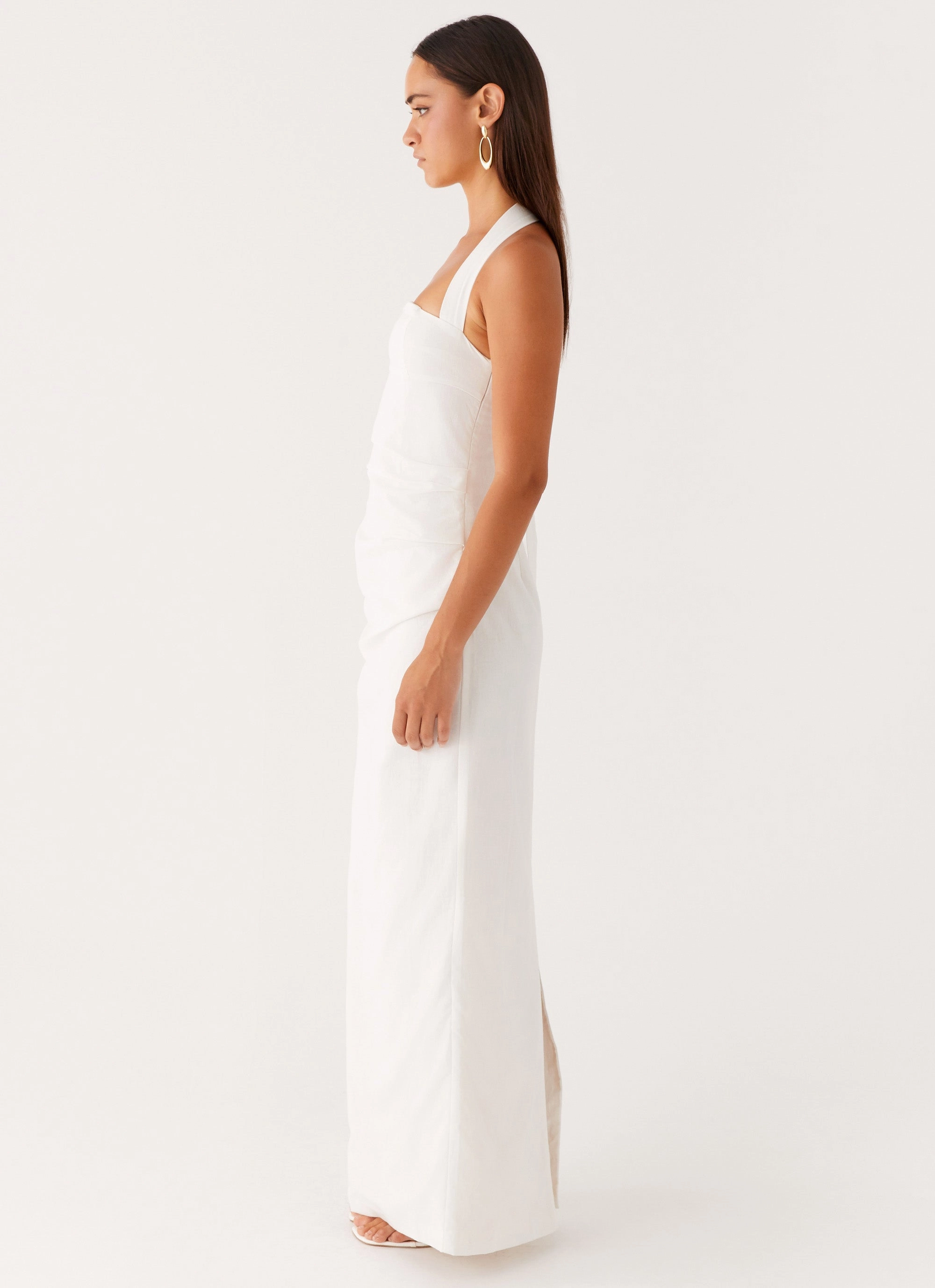 Rumour Has it Maxi Dress - White Full Length Coat