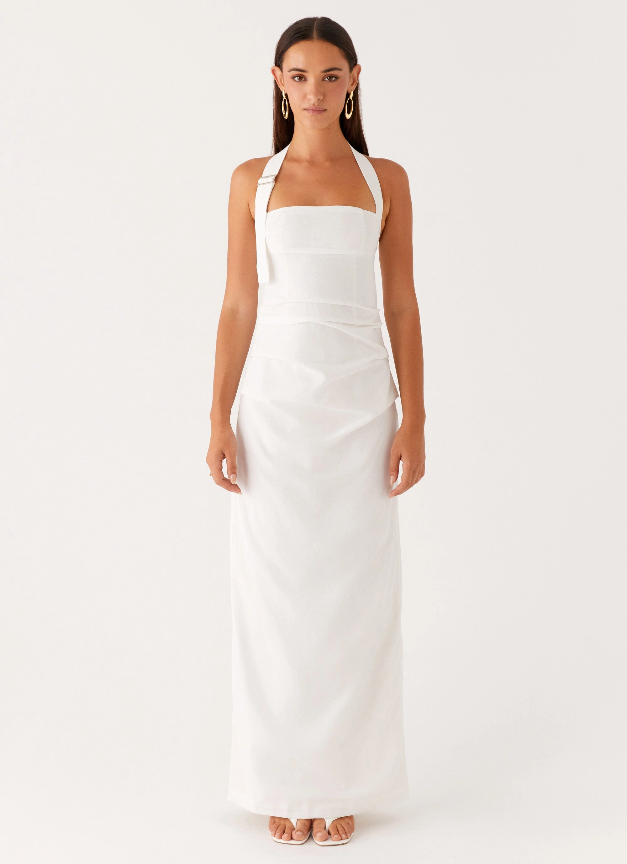 Rumour Has it Maxi Dress - White Refined Aesthetic Smart Look