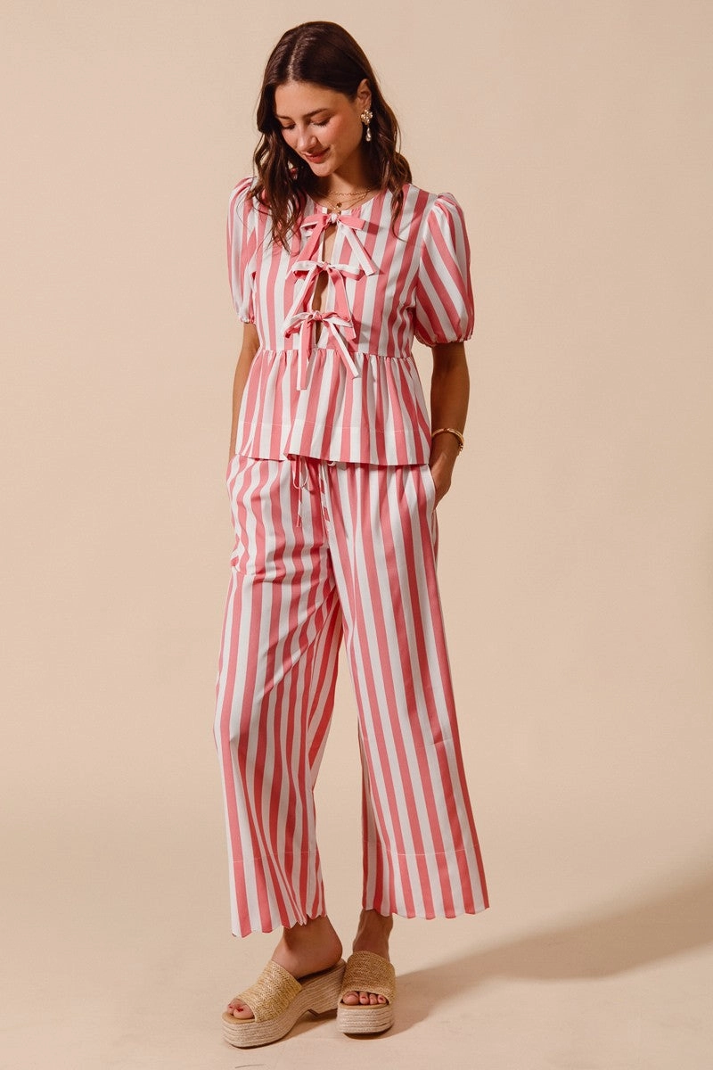 Adaptive Fit Summer of Love Striped Set - Pink
