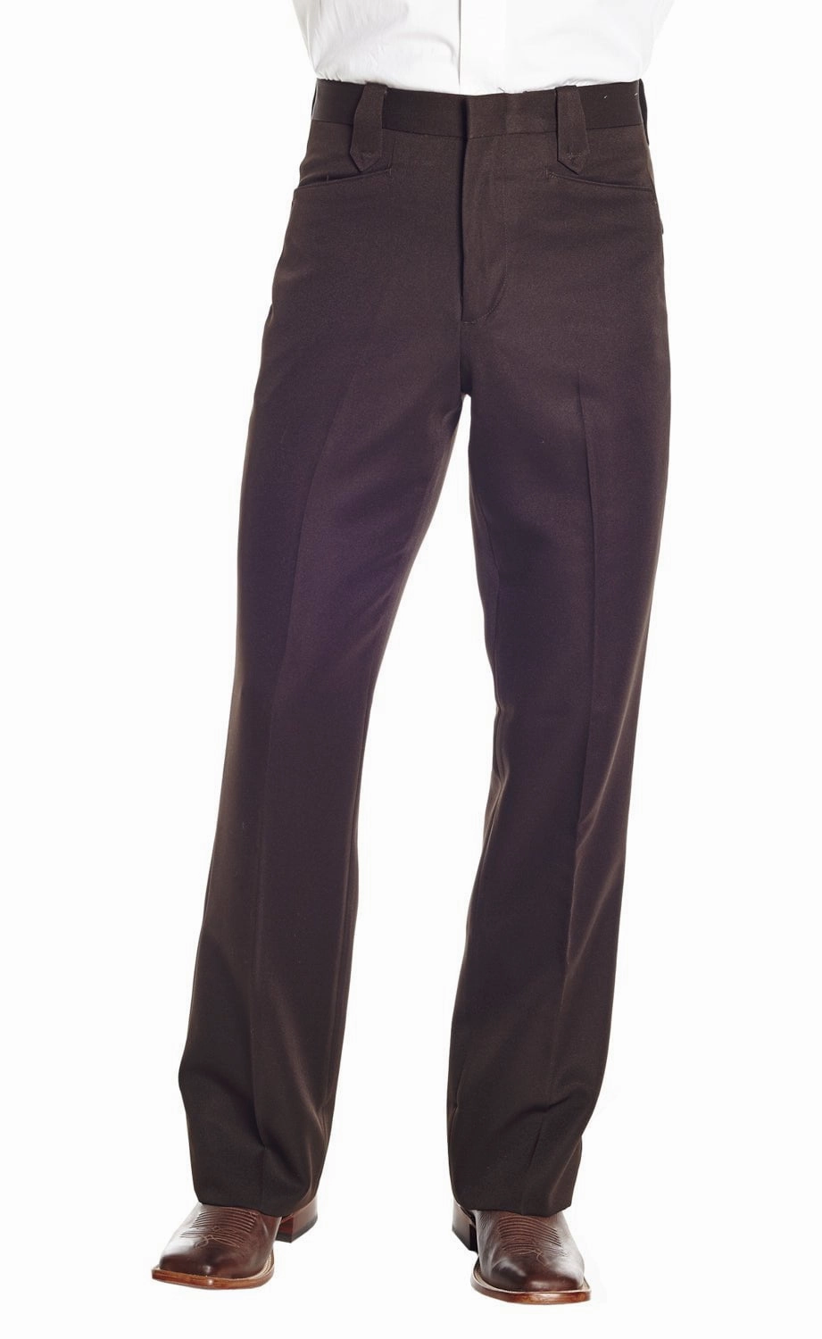 Anti Static Finish Circle S Mens Brown Polyester Ranch Dress Pants 34