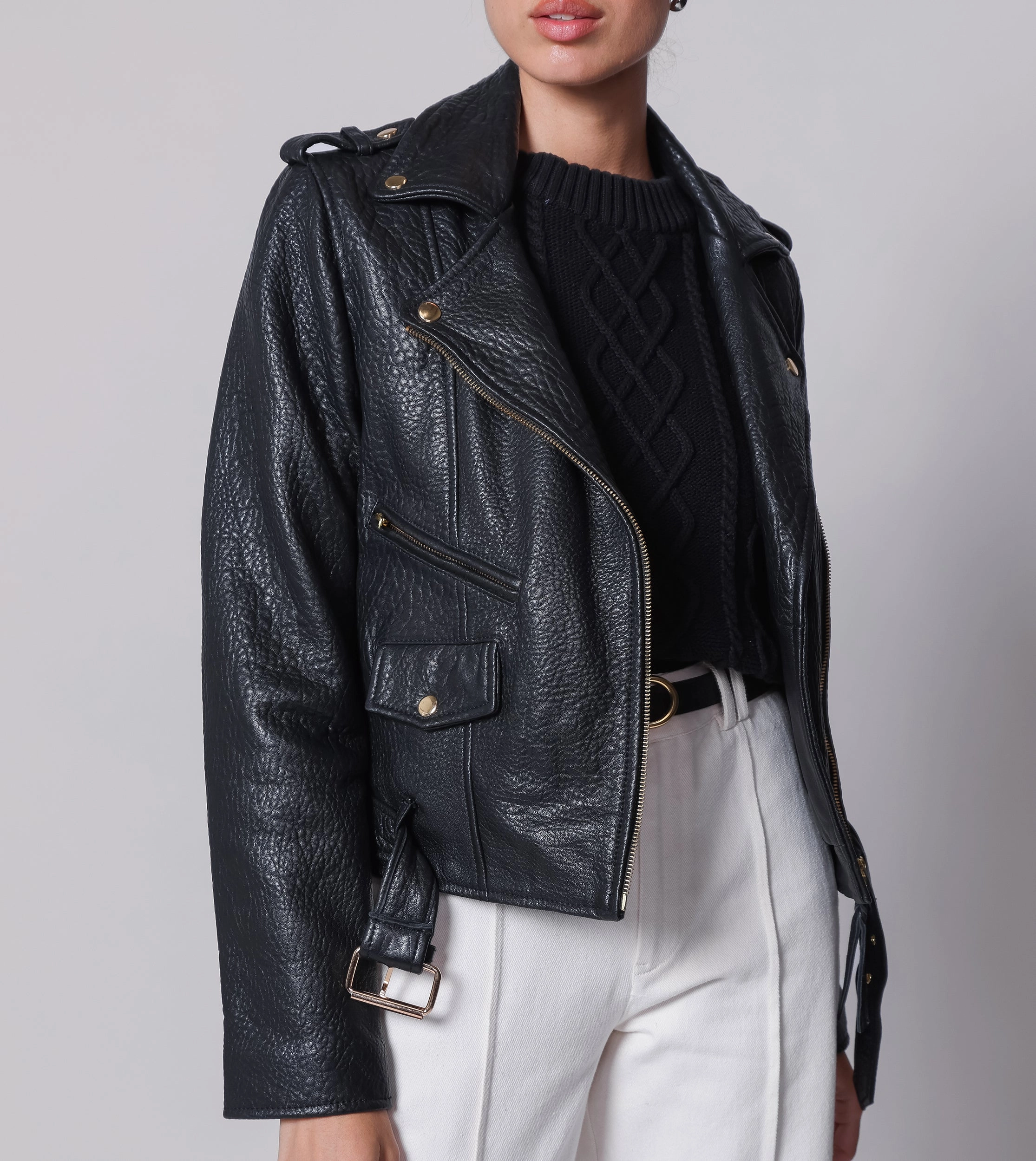 Asher Leather Jacket | Black Layering Comfort Comfortable Casual
