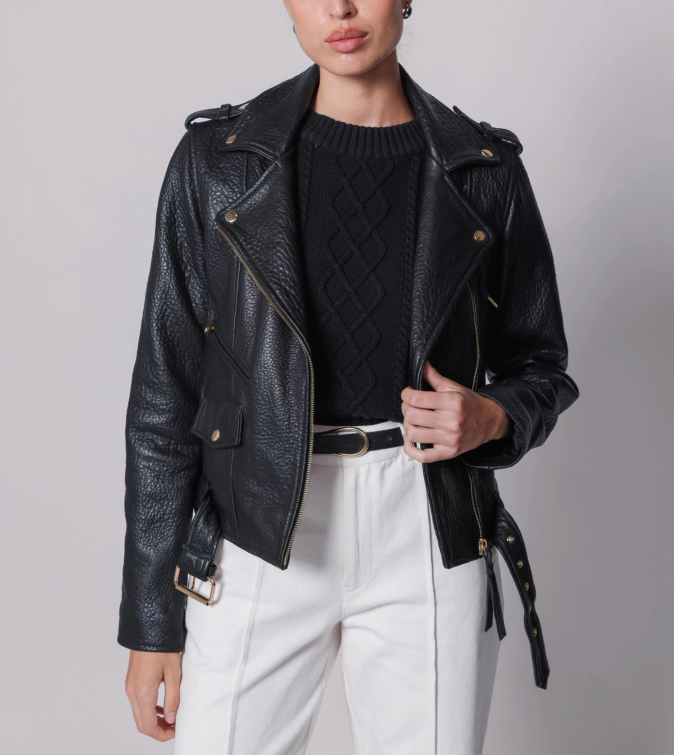 Stylish and Easygoing Asher Leather Jacket | Black