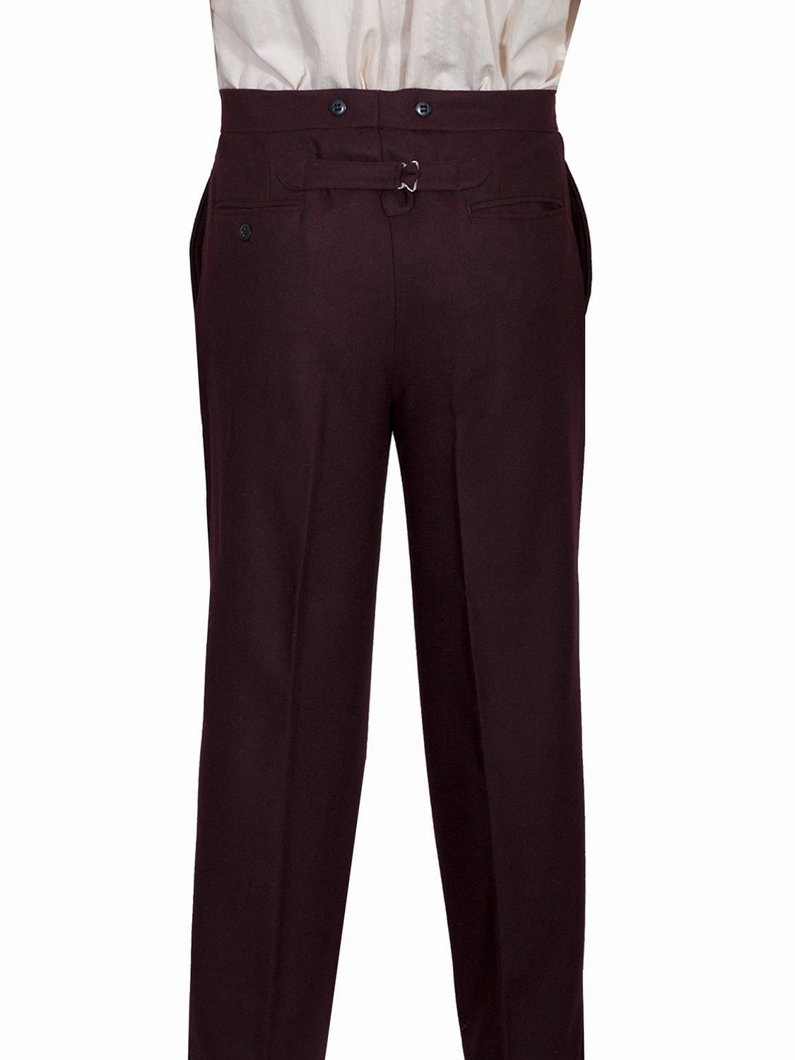 ripstop fabric Comfort and style Wahmaker Mens Burgundy Wool Blend USA Trousers
