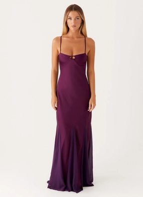 Ravello Maxi Dress - Mulberry Light Insulation