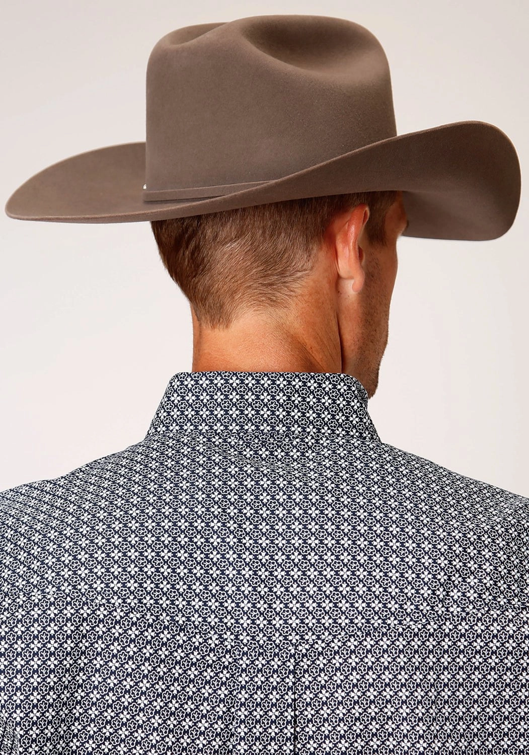 Roper Mens Navy 100% Cotton Bell Foulard BD L/S Btn Shirt Streamlined Design Winter Fashion