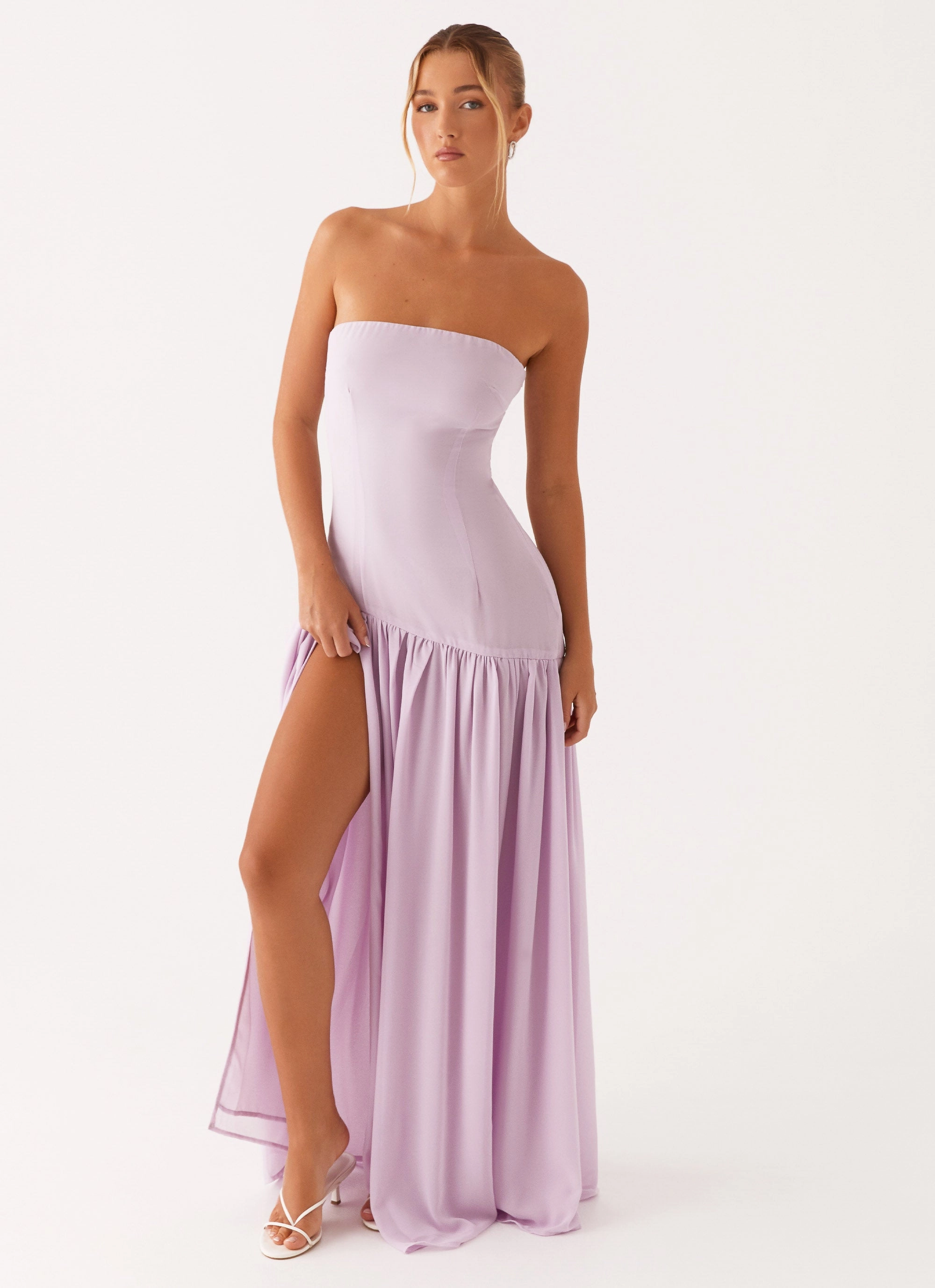 Artistic Flair Style Vibes Eden Strapless Maxi Dress - Lilac
