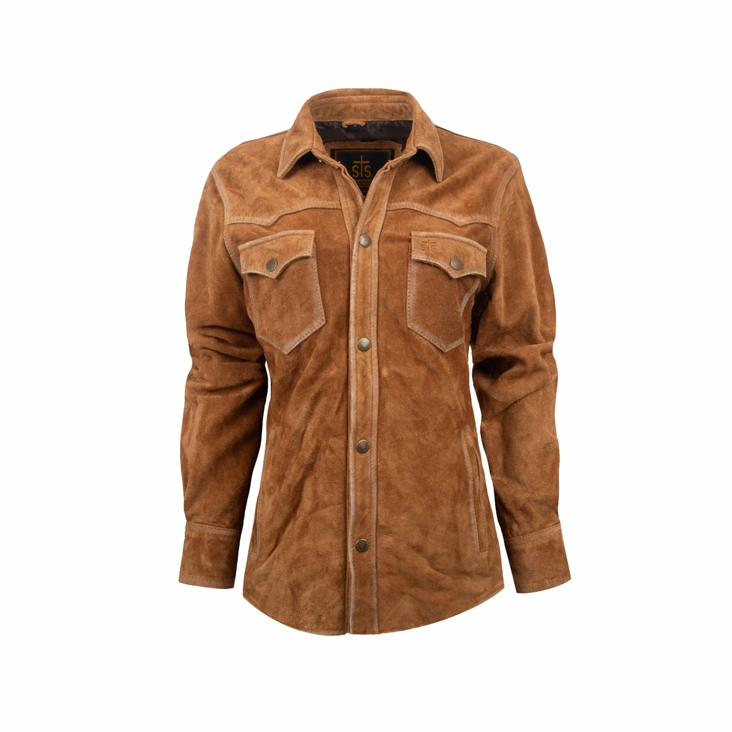 Stretch Cloth STS Ranchwear Womens Scottsdale Caramel Suede Leather Jacket