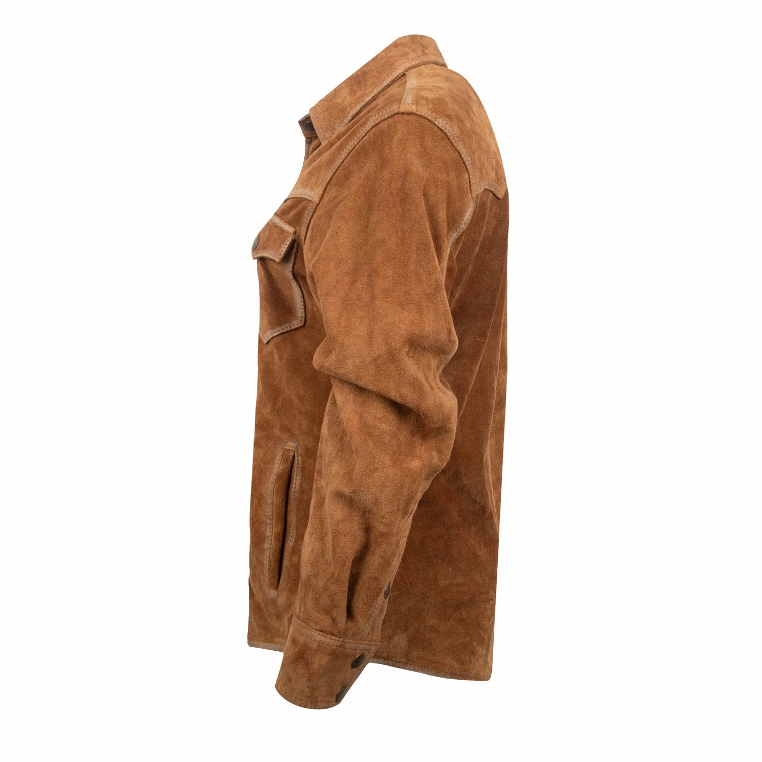 Waterproof Design Mesh Ventilation Panels STS Ranchwear Womens Scottsdale Caramel Suede Leather Jacket