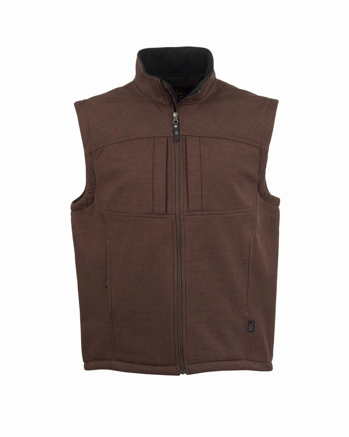 Flexible Shoulder Collapsible Packable Design STS Ranchwear Mens Weston Chocolate Poly/Spandex Softshell Vest