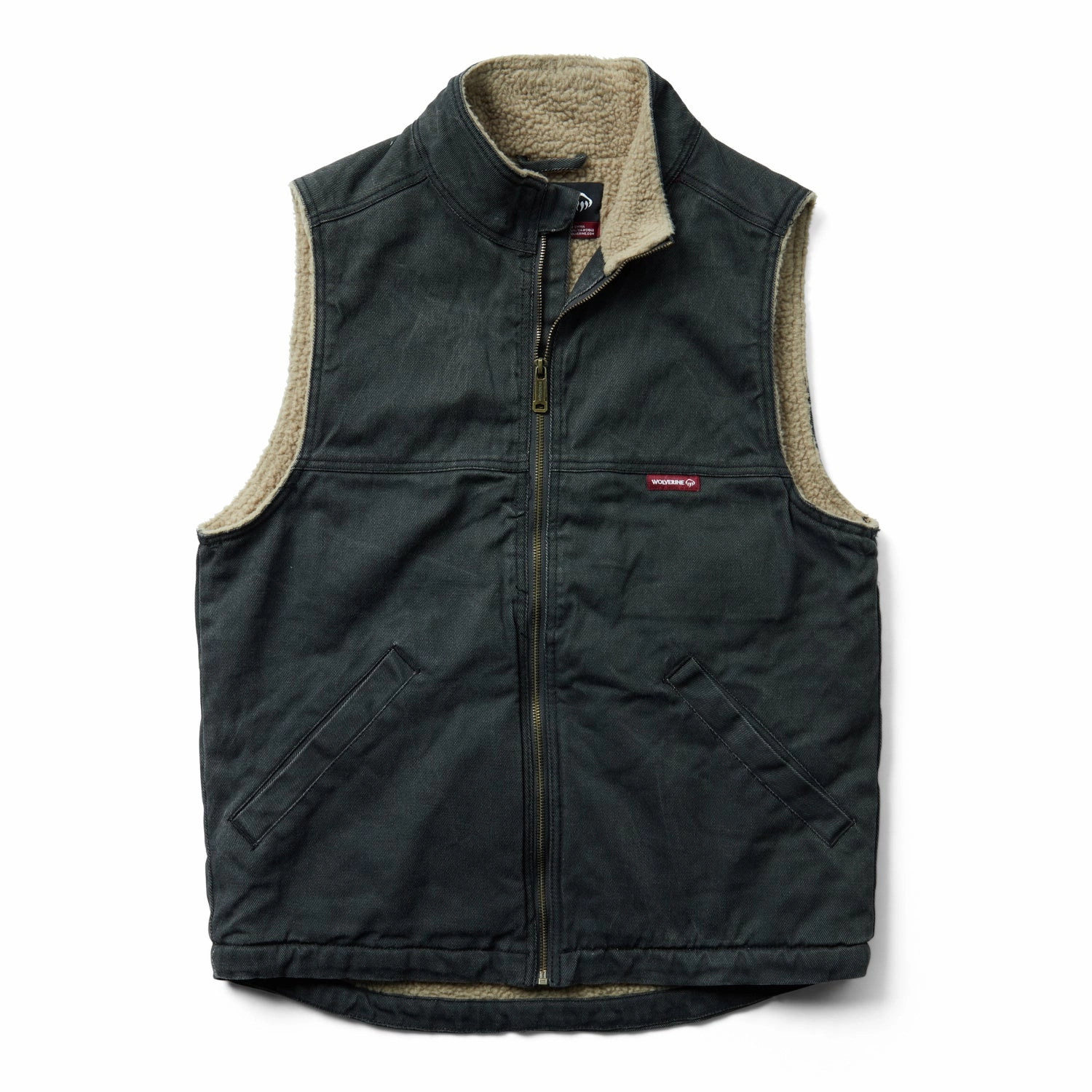 NonBulkyLayering Wolverine Mens Upland Black 100% Cotton Softshell Vest