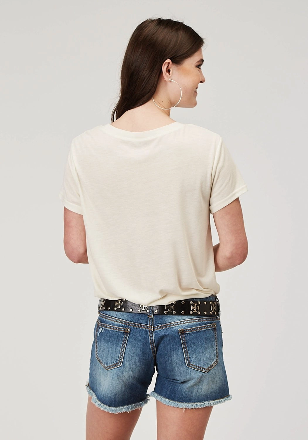 Corporate Wear Roper Womens Cow Herd Cream Poly/Cotton S/S T-Shirt