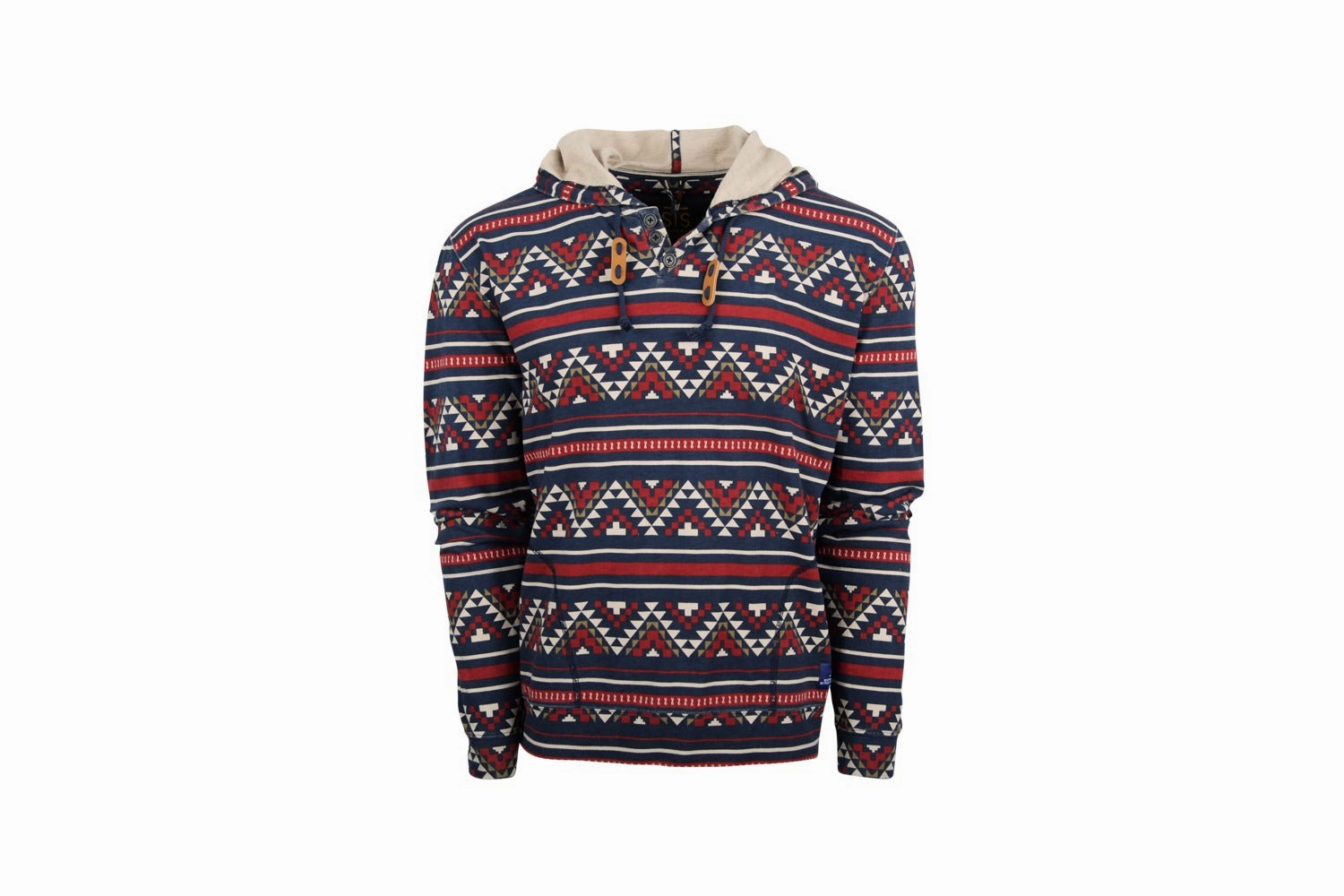 STS Ranchwear Unisex Sloane Navy Aztec 100% Cotton Hoodie Single Breasted Winter Ready
