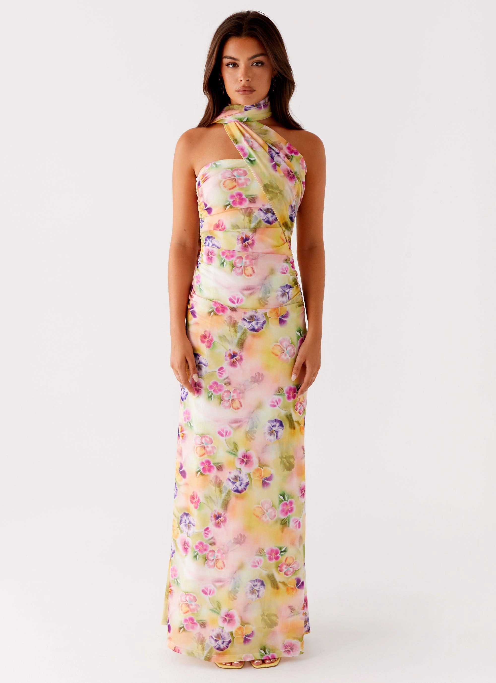 Songbird Maxi Dress - Sunburst Floral Soft Drape